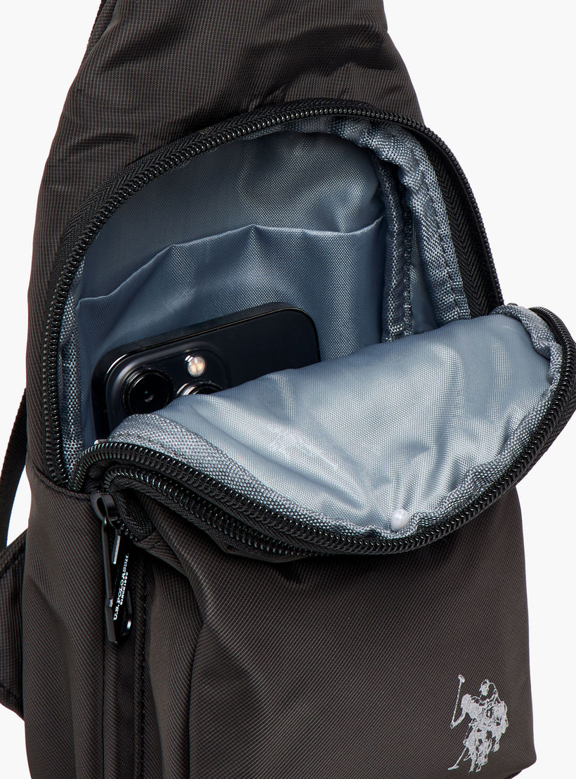 US POLO ASSN. Solid Sling Backpack with Adjustable Strap and Zip Closure - 62x43x28 cms-women-bagsandwallets-handbags-image-9