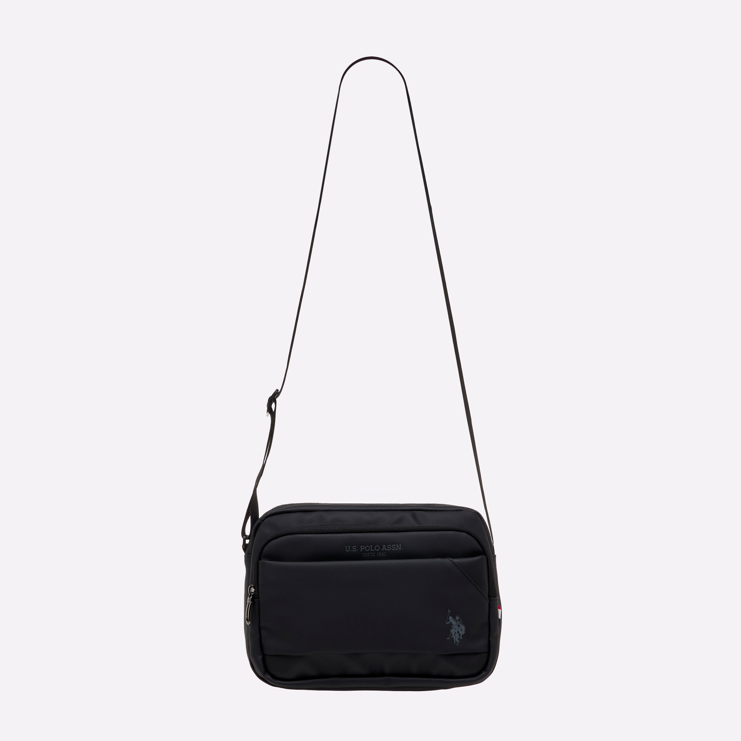 شنطة كروس بودي سادة بحزام قابل للتعديل وسحاب إغلاق من يو إس بولو أسن-women-bagsandwallets-handbags-image-2