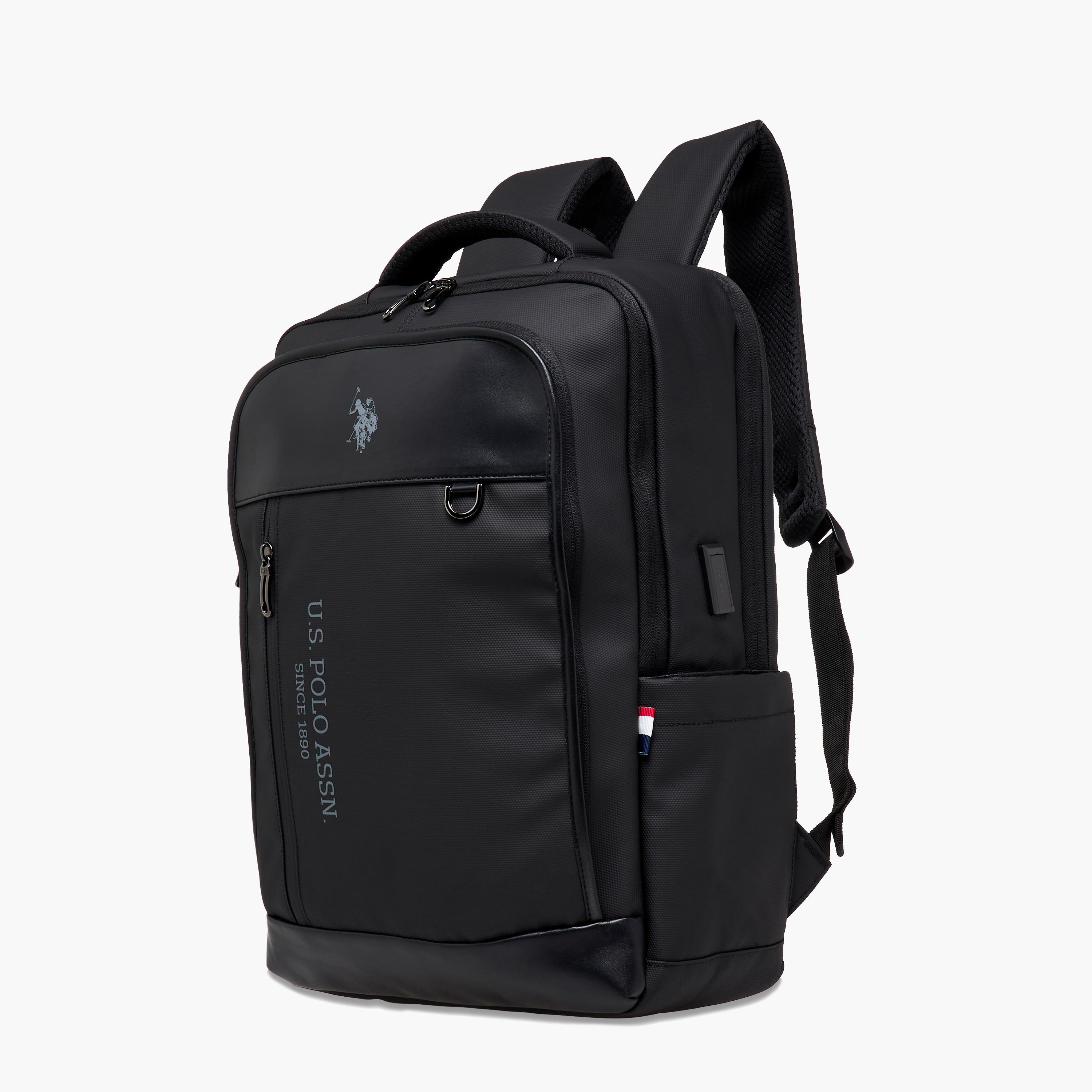 شنطة ظهر سادة بحمالات قابلة للتعديل وسحاب إغلاق من يو إس بولو أسن - 71x47x41 سم-school-bagsandbackpacks-backpacks-image-2