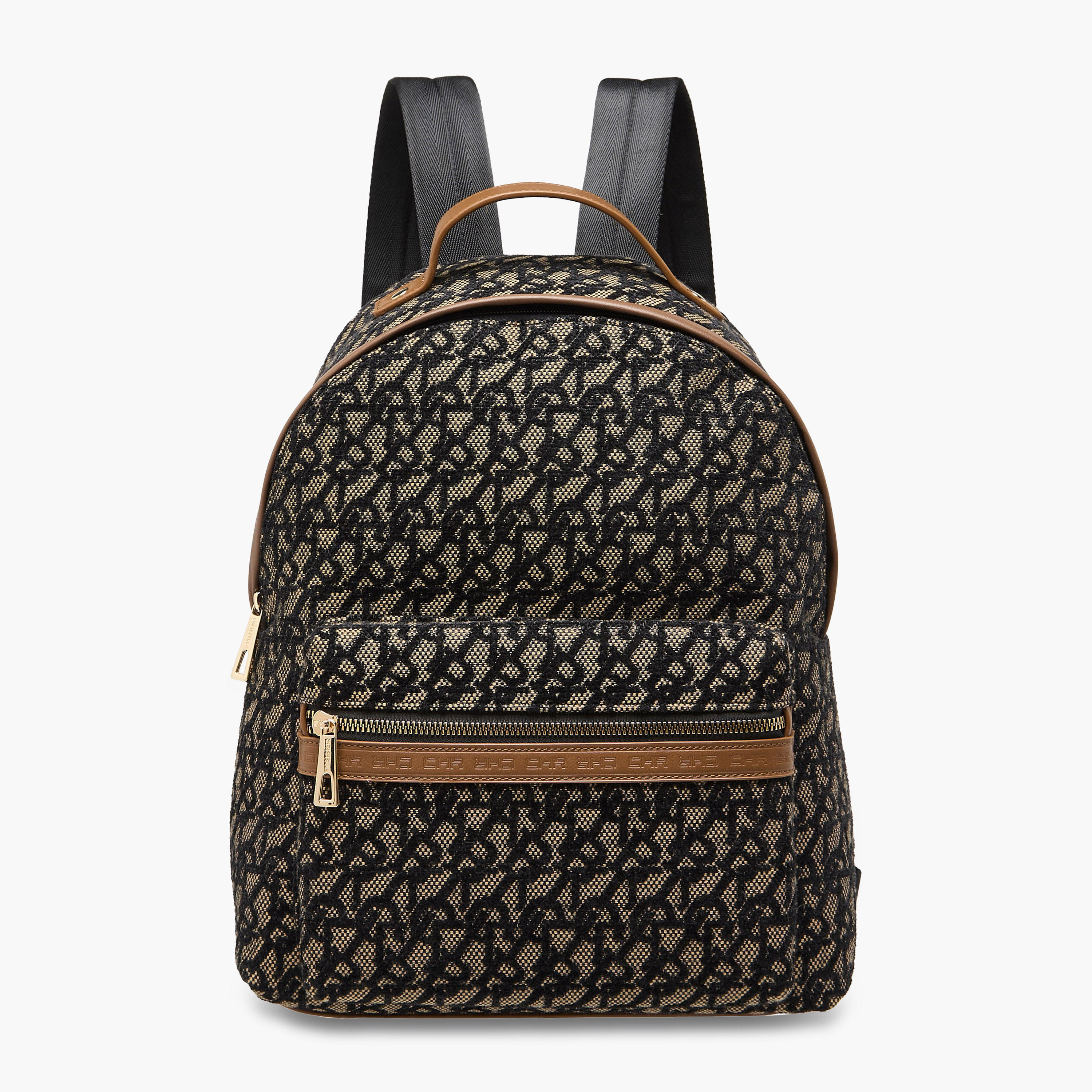 Chrisbella Textured Backpack with Adjustable Straps and Zip Closure - 30x19x36 cms-women-bagsandwallets-backpacks-image-1