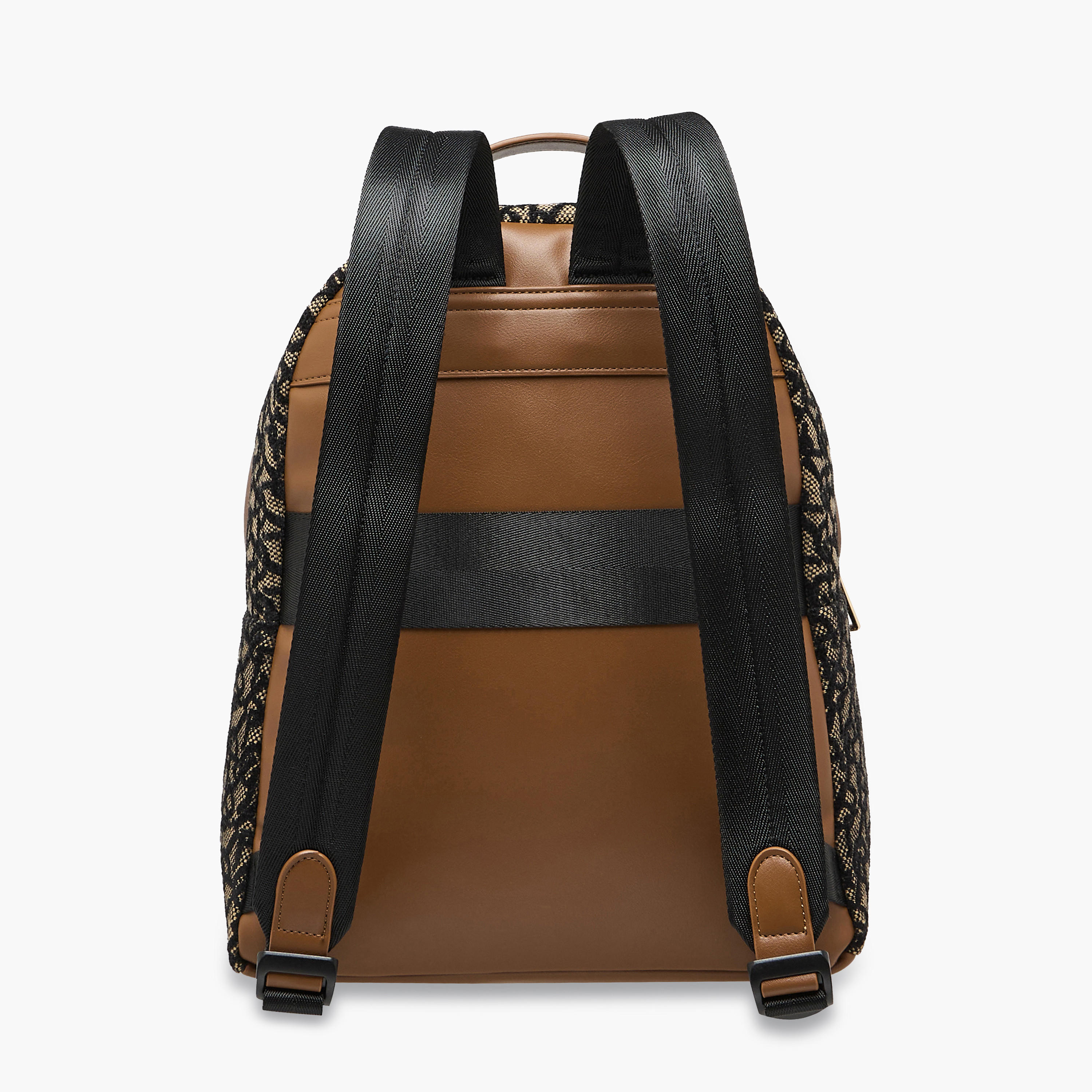 Chrisbella Textured Backpack with Adjustable Straps and Zip Closure - 30x19x36 cms-women-bagsandwallets-backpacks-image-4