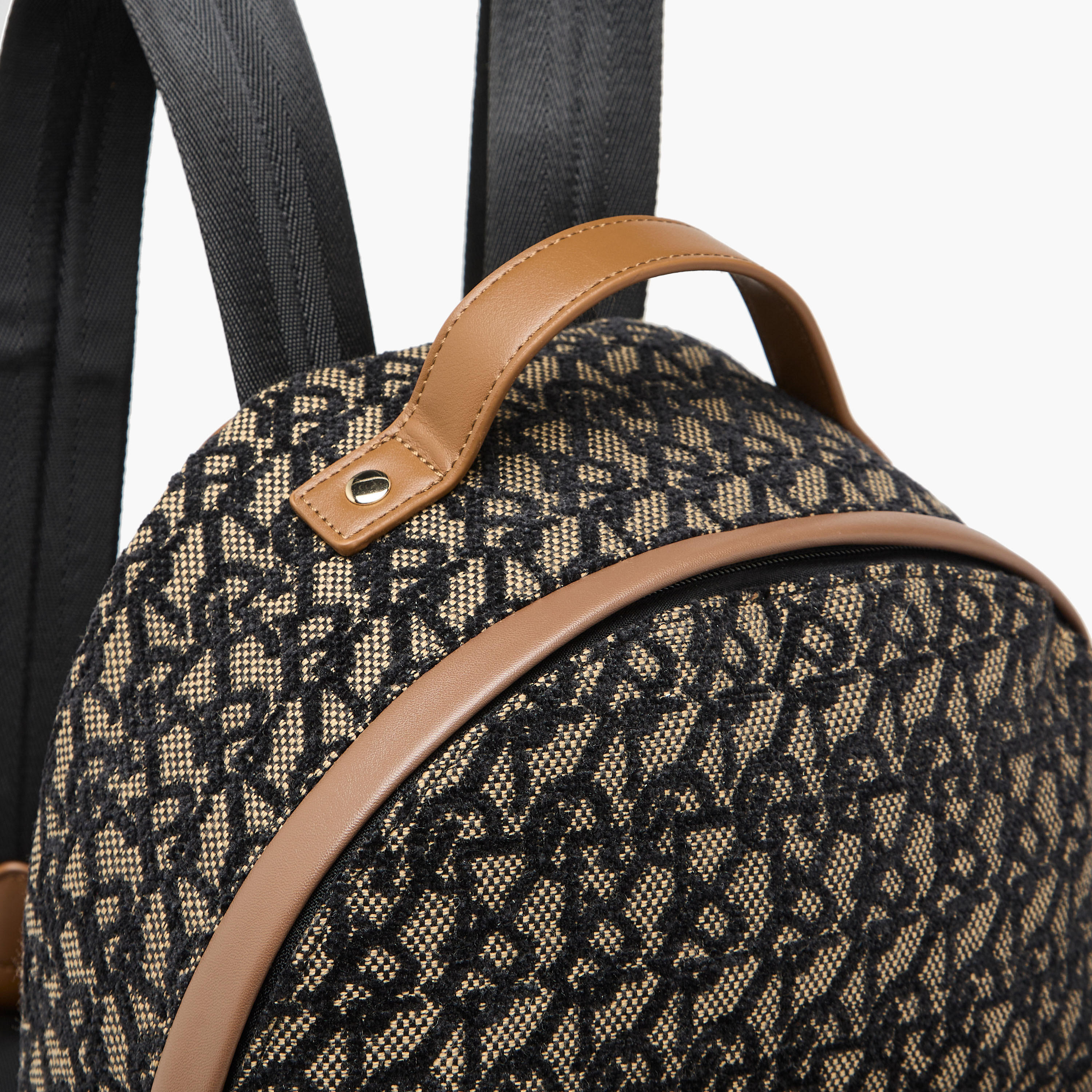 Chrisbella Textured Backpack with Adjustable Straps and Zip Closure - 30x19x36 cms-women-bagsandwallets-backpacks-image-6