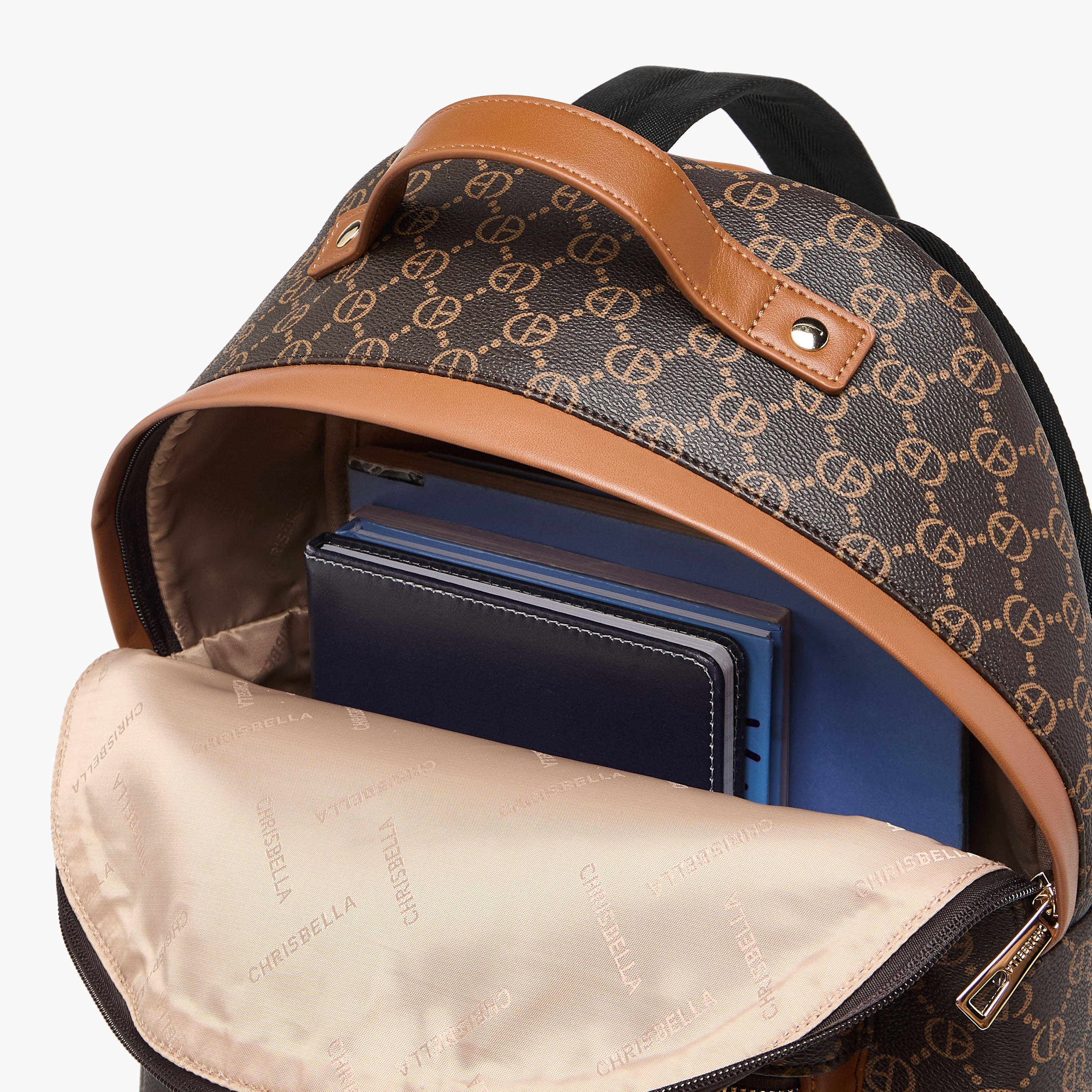 Chrisbella Printed Backpack with Adjustable Shoulder Straps and Zip Closure - 30x19x36 cms-women-bagsandwallets-backpacks-image-8