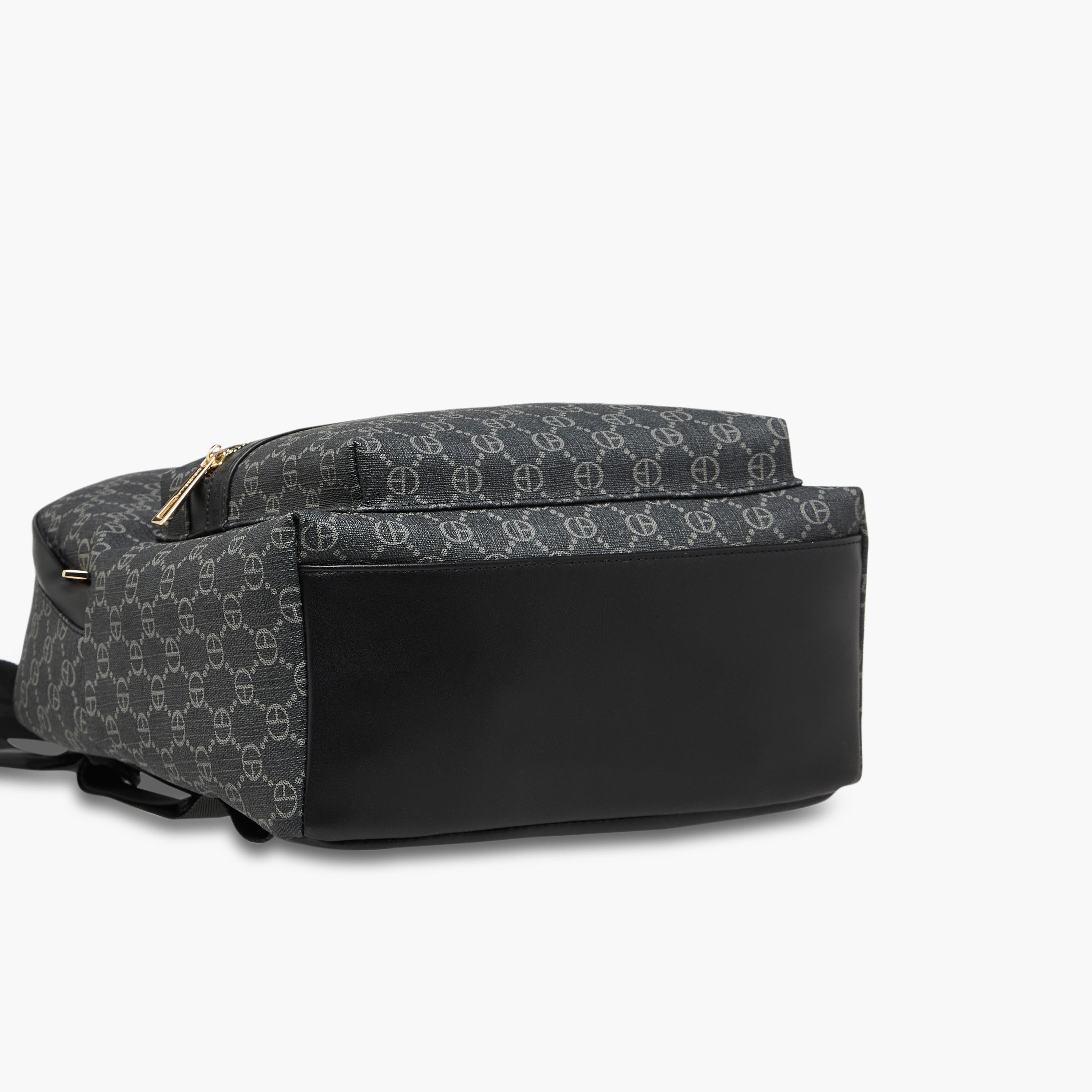 Chrisbella Monogram Print Backpack with Adjustable Straps and Zip Closure - 30x19x36 cms-women-bagsandwallets-backpacks-image-7