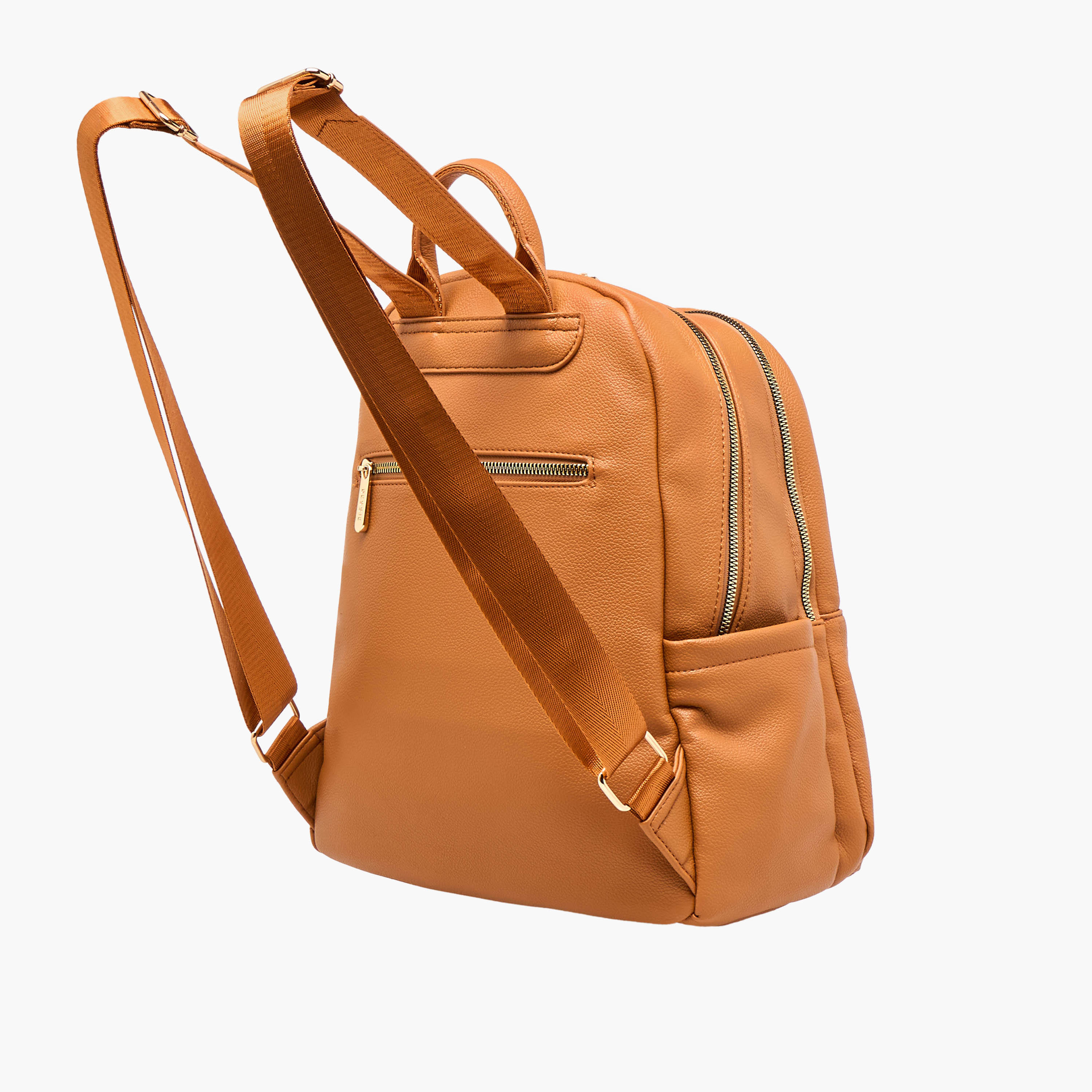 Bessie London Embossed Backpack with Adjustable Shoulder Straps and Zip Closure - 29x37x19 cms-women-bagsandwallets-backpacks-image-4