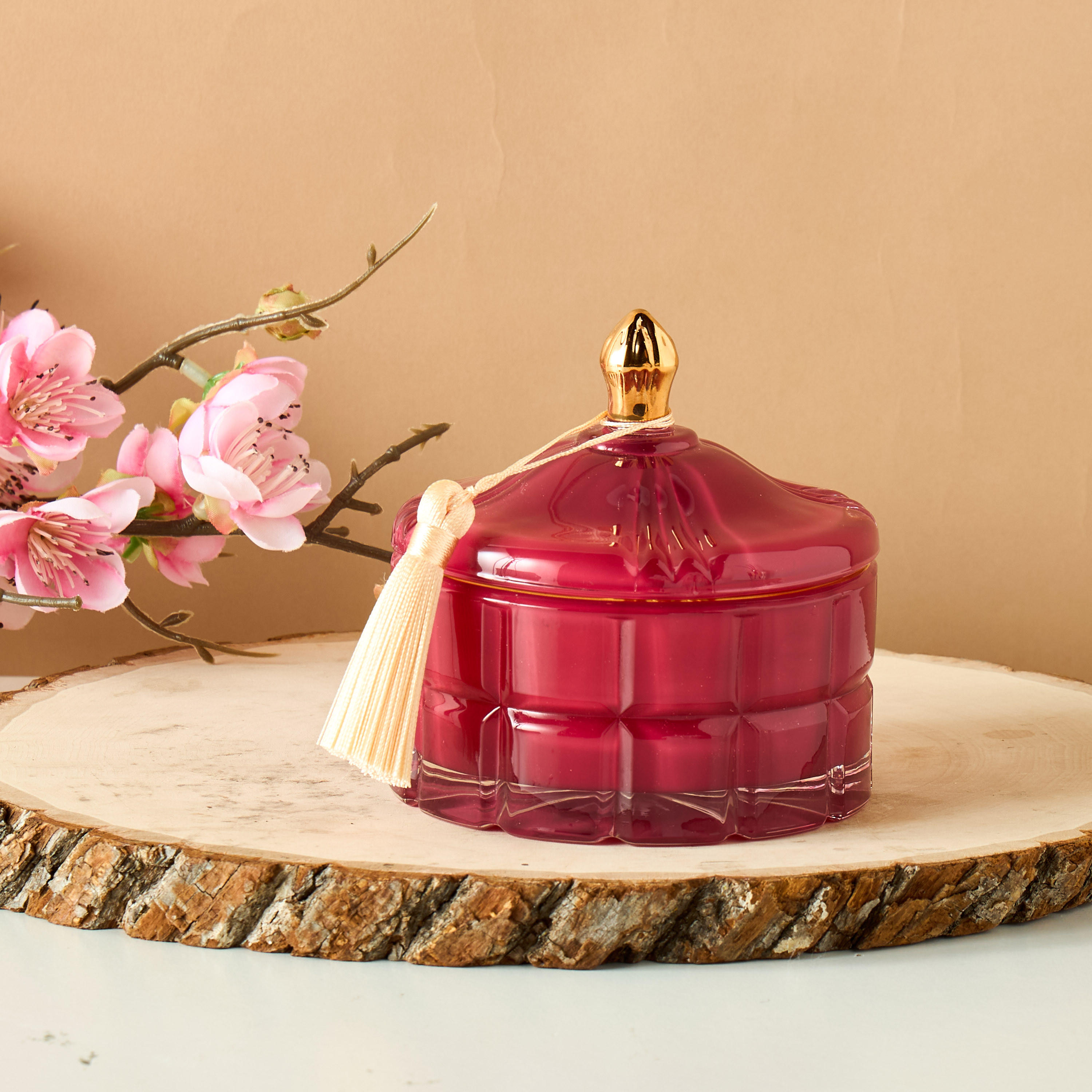 Scented London Pink lotus Scented Jar Candle - 11 cms-household-homefragrance-candles-image-1