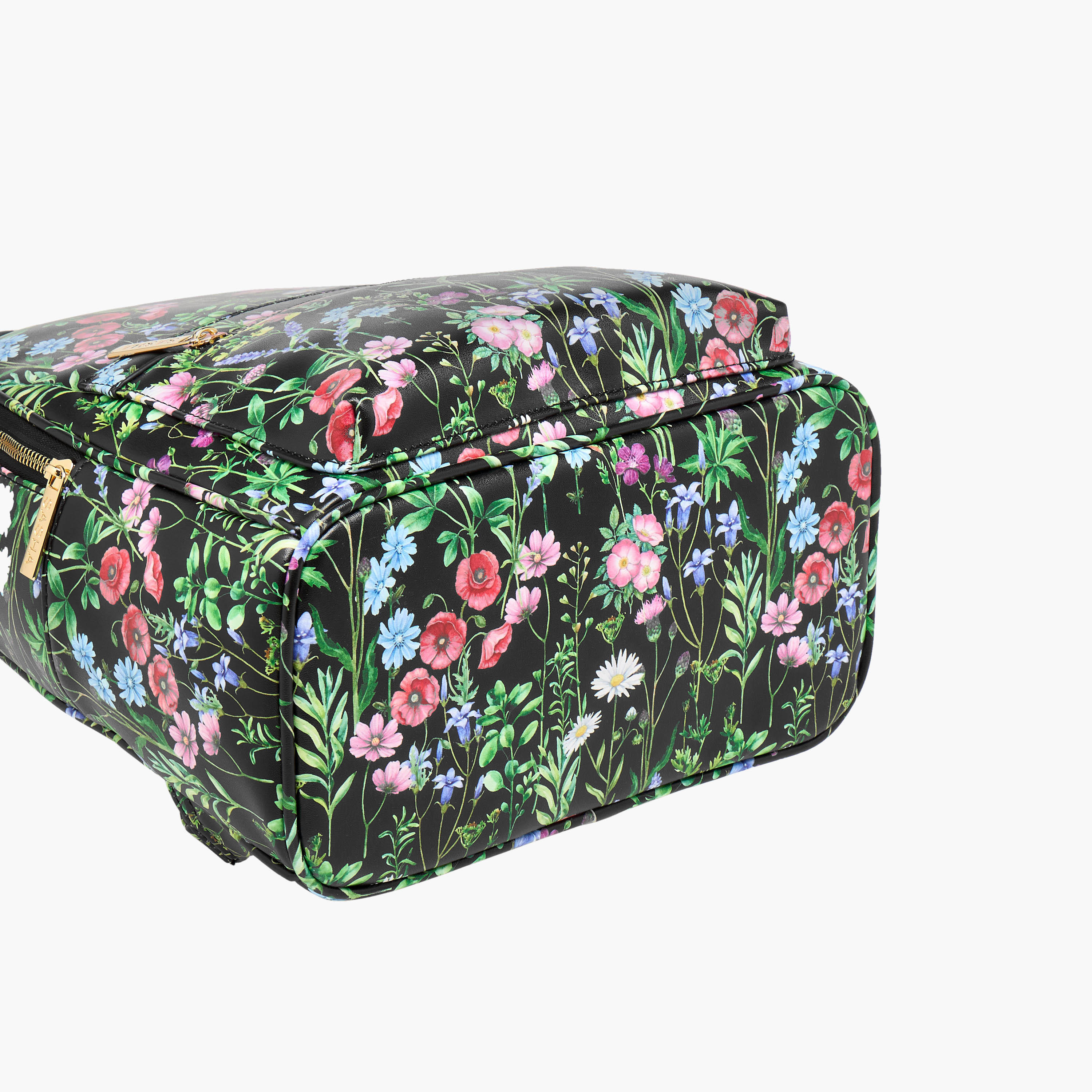 Sasha All-Over Floral Print Backpack with Adjustable Straps and Zip Closure - 26x17x32 cms-women-bagsandwallets-backpacks-image-6