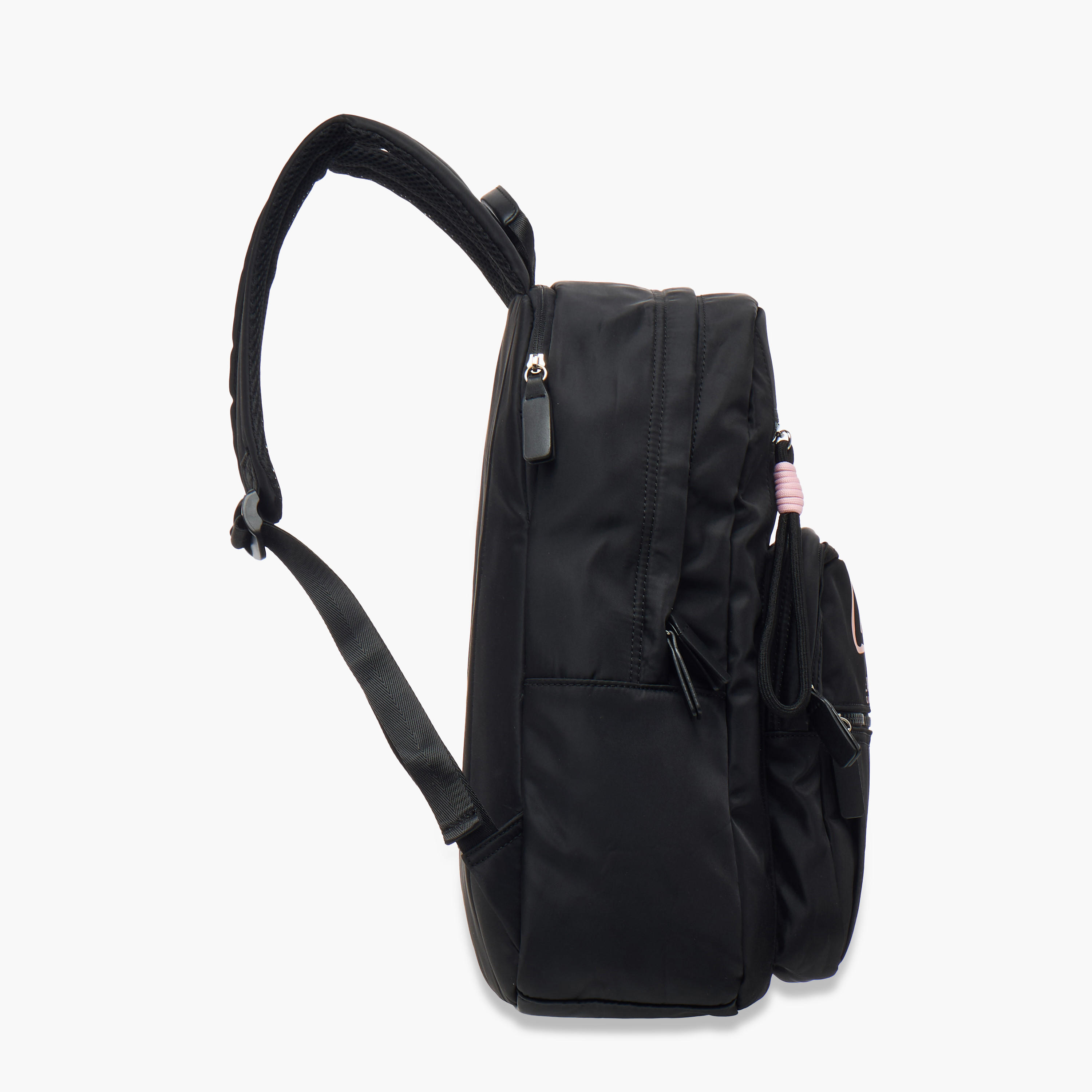 Lee Cooper Logo Print School Backpack with Adjustable Straps and Zip Closure - 32x13x42 cm-women-bagsandwallets-backpacks-image-3