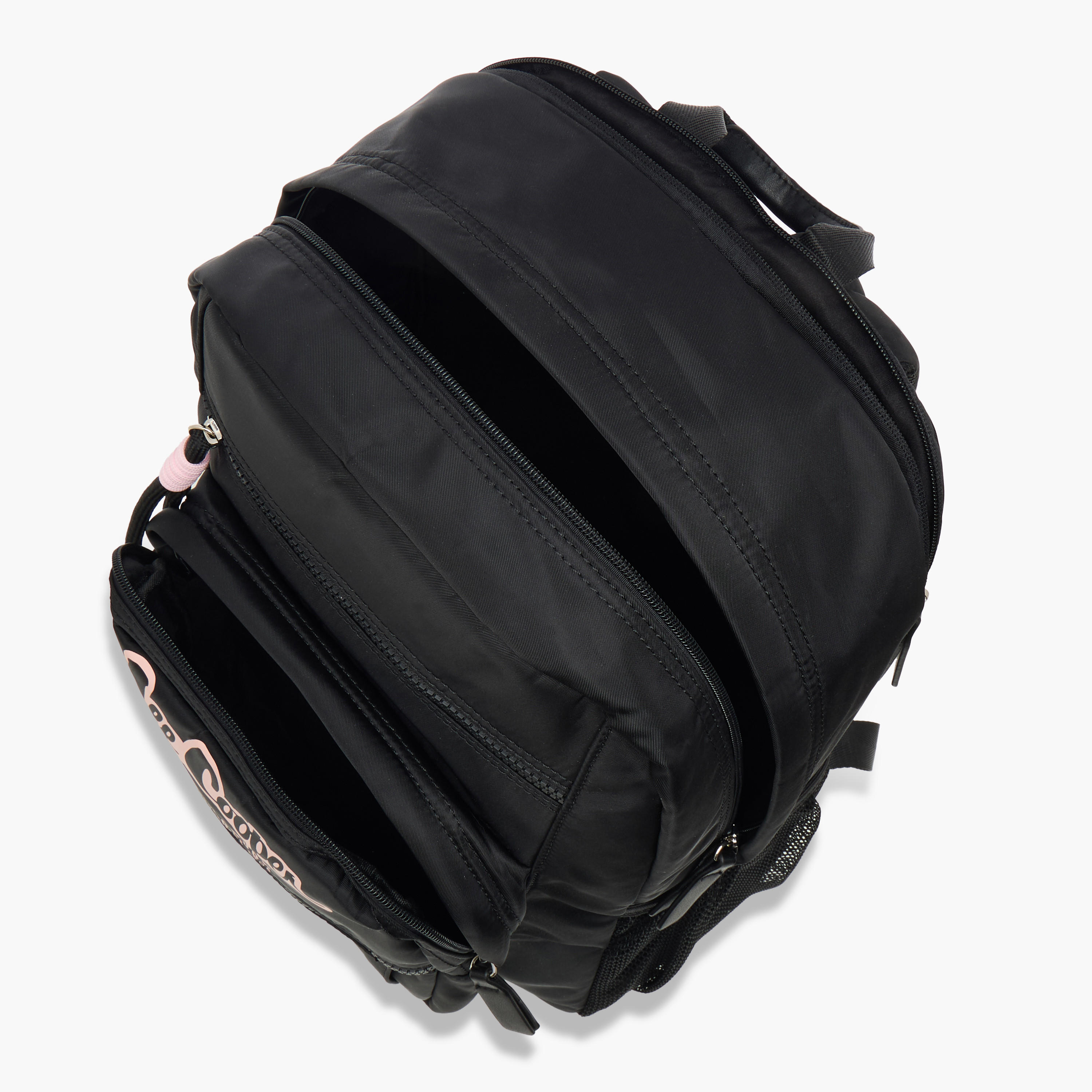 Lee Cooper Logo Print School Backpack with Adjustable Straps and Zip Closure - 32x13x42 cm-women-bagsandwallets-backpacks-image-6