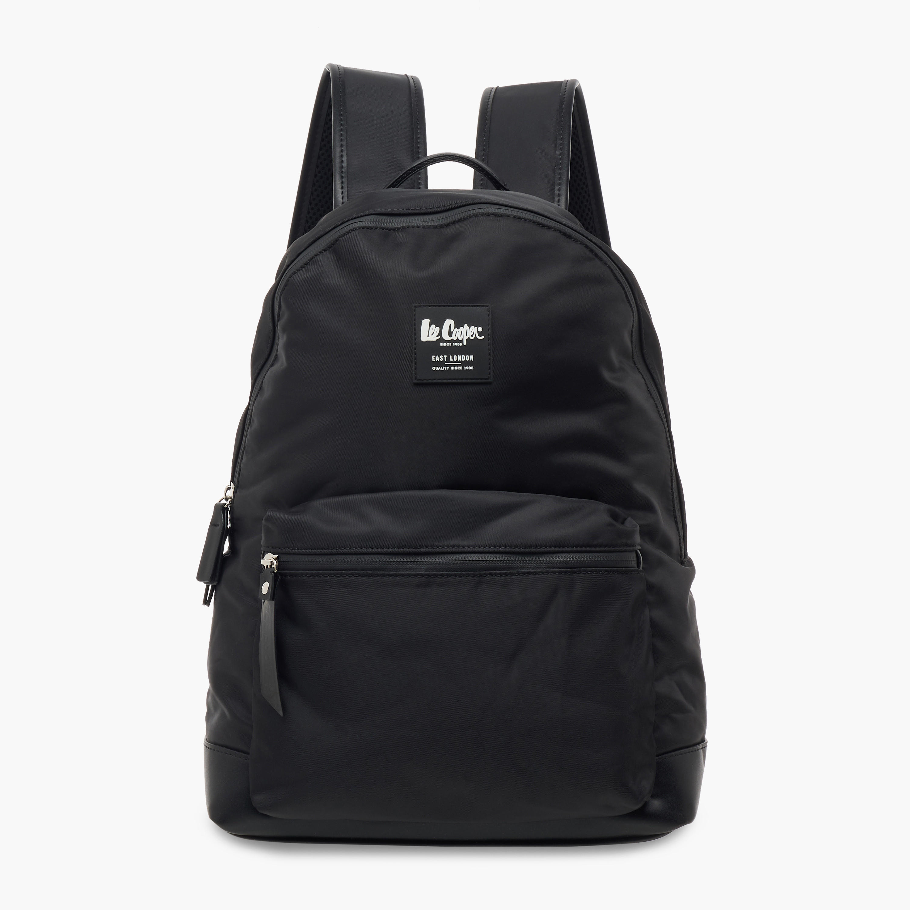Lee Cooper Solid School Backpack with Adjustable Straps and Zip Closure - 30x13x41 cm-women-bagsandwallets-backpacks-image-1