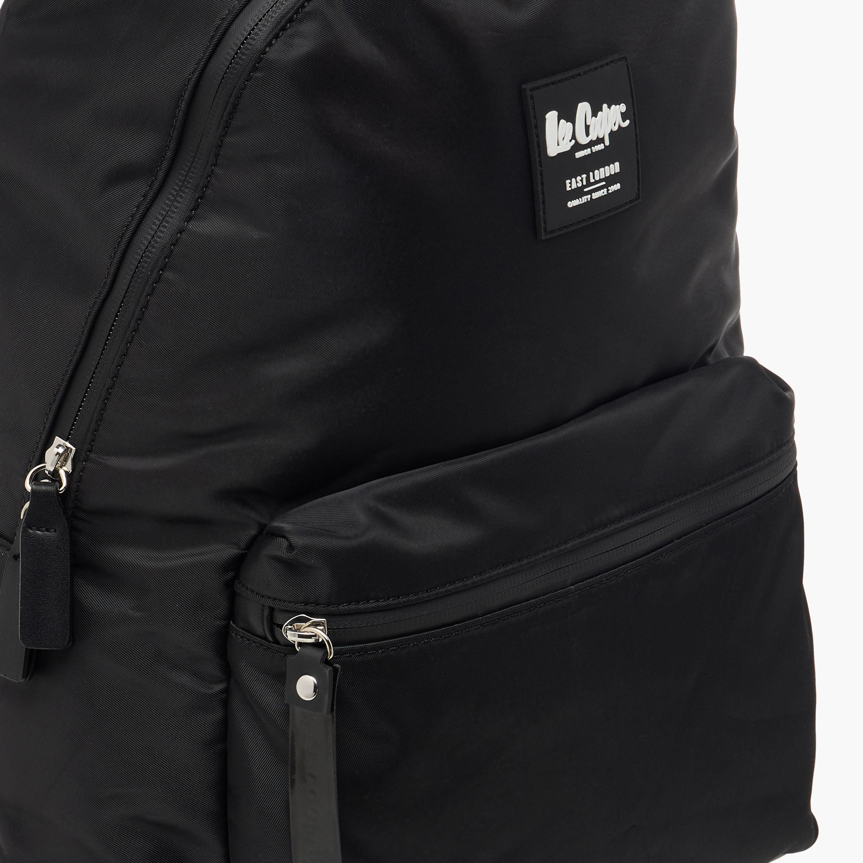 Lee Cooper Solid School Backpack with Adjustable Straps and Zip Closure - 30x13x41 cm-women-bagsandwallets-backpacks-image-7