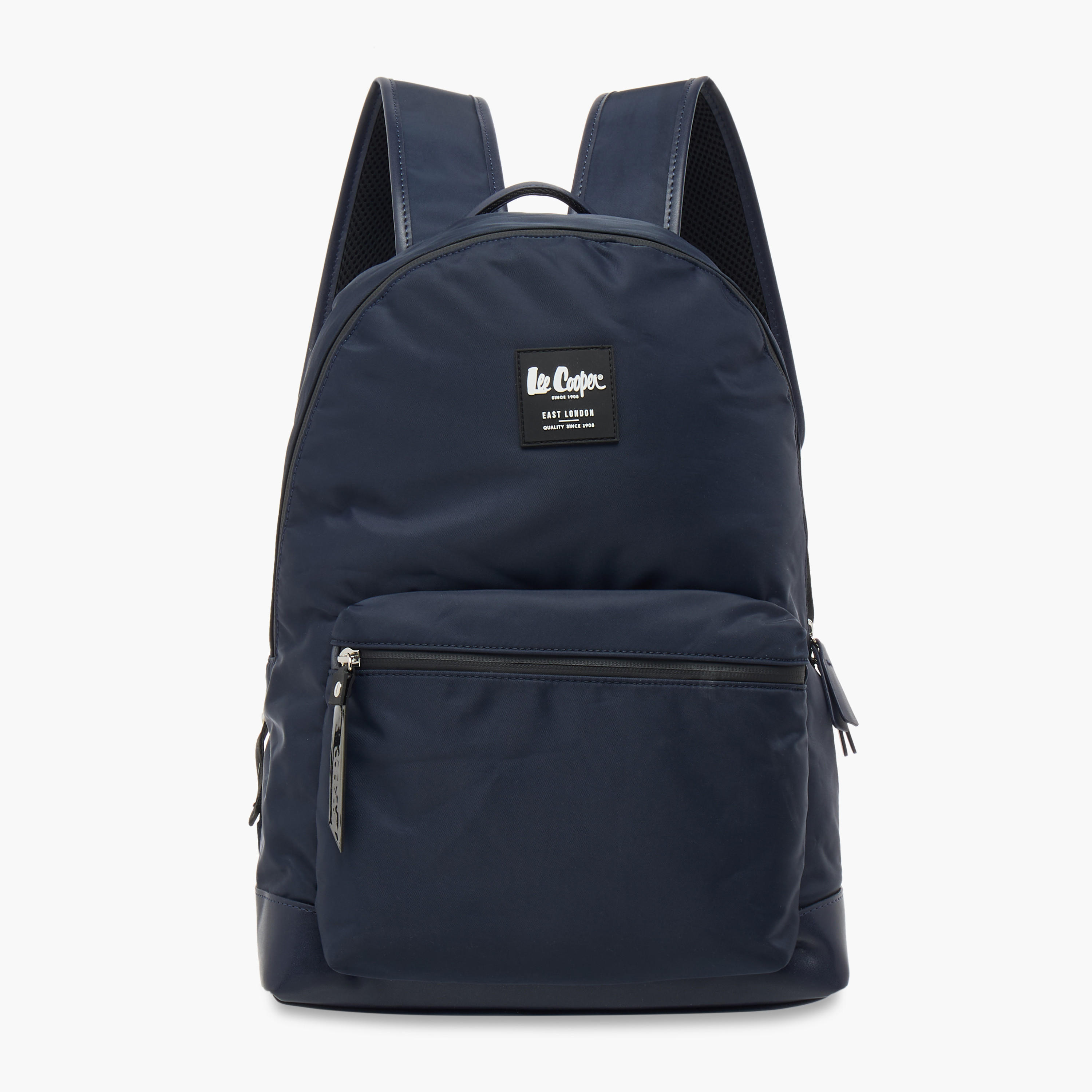 Lee Cooper Solid School Backpack with Adjustable Straps and Zip Closure - 30x13x41 cm-women-bagsandwallets-backpacks-image-4