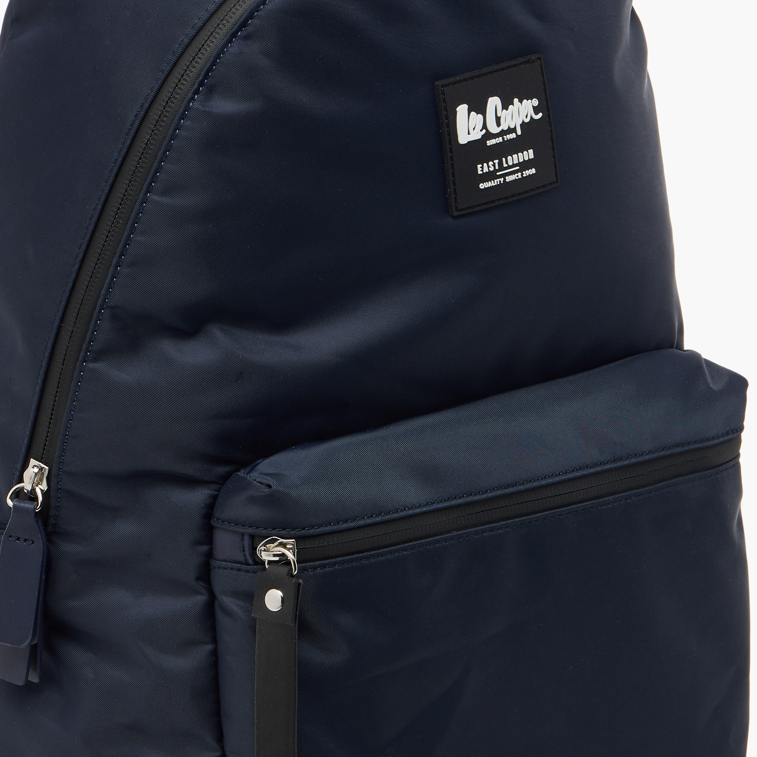 Lee Cooper Solid School Backpack with Adjustable Straps and Zip Closure - 30x13x41 cm-women-bagsandwallets-backpacks-image-6