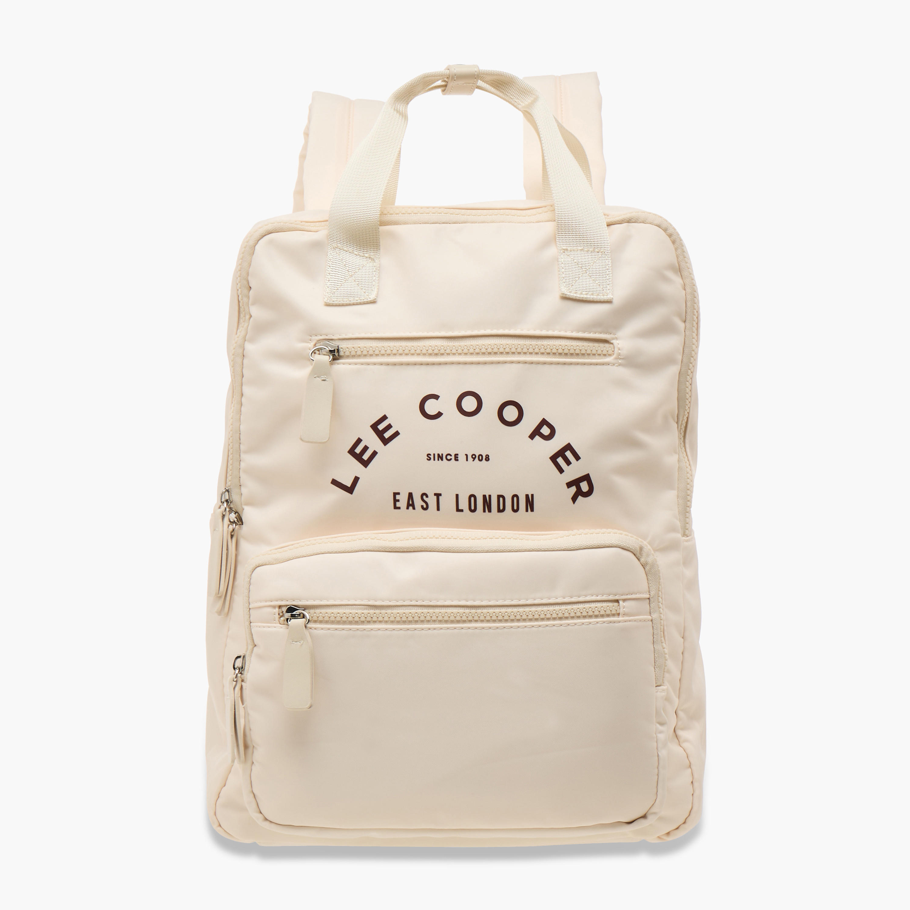 Lee Cooper Logo Print School Backpack with Pencil Case and Drawstring Pouch-women-bagsandwallets-backpacks-image-2