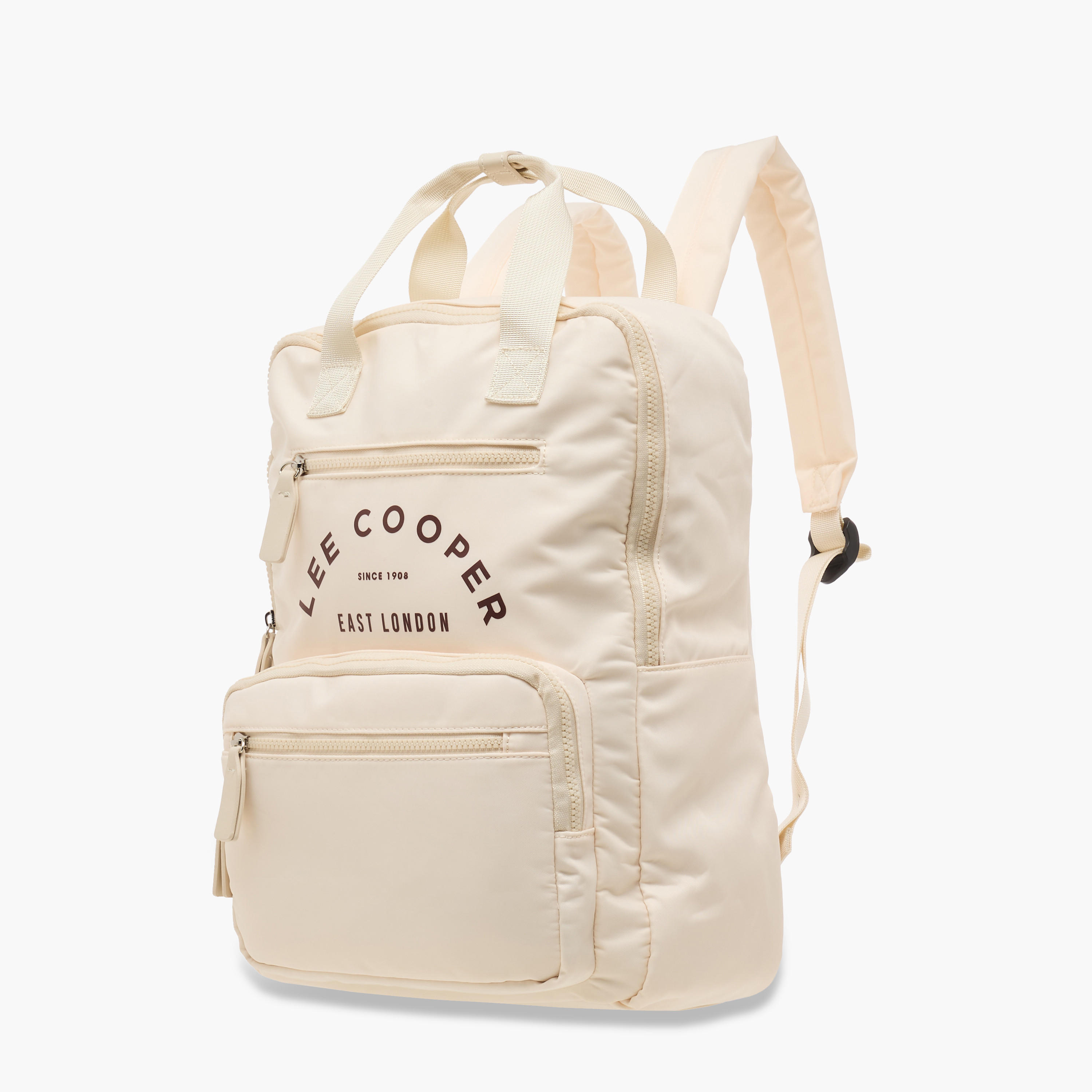 Lee Cooper Logo Print School Backpack with Pencil Case and Drawstring Pouch-women-bagsandwallets-backpacks-image-3