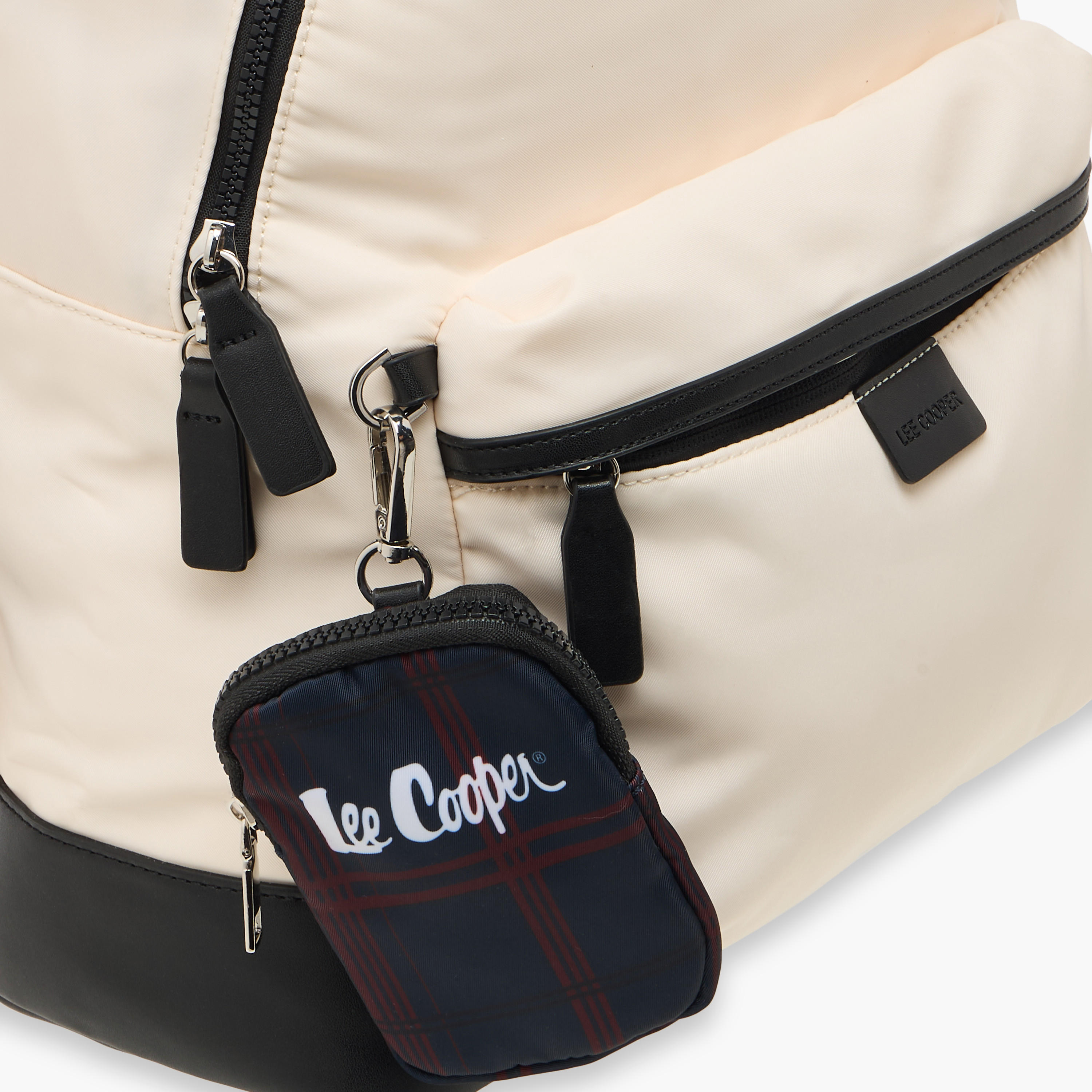 Lee Cooper Solid School Backpack and Zip Closure and Pouch - 31x15x41 cm-women-bagsandwallets-backpacks-image-5
