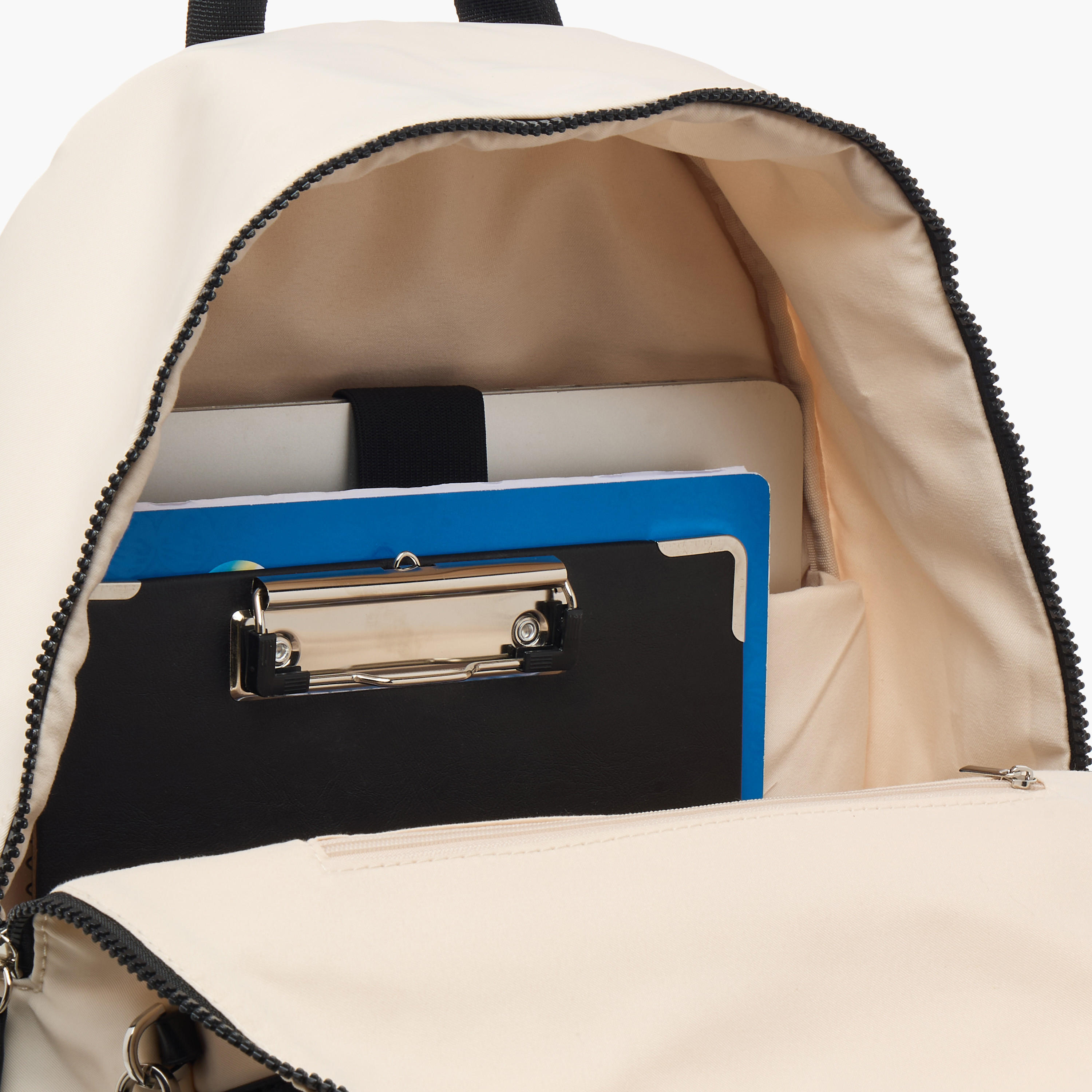 Lee Cooper Solid School Backpack and Zip Closure and Pouch - 31x15x41 cm-women-bagsandwallets-backpacks-image-7