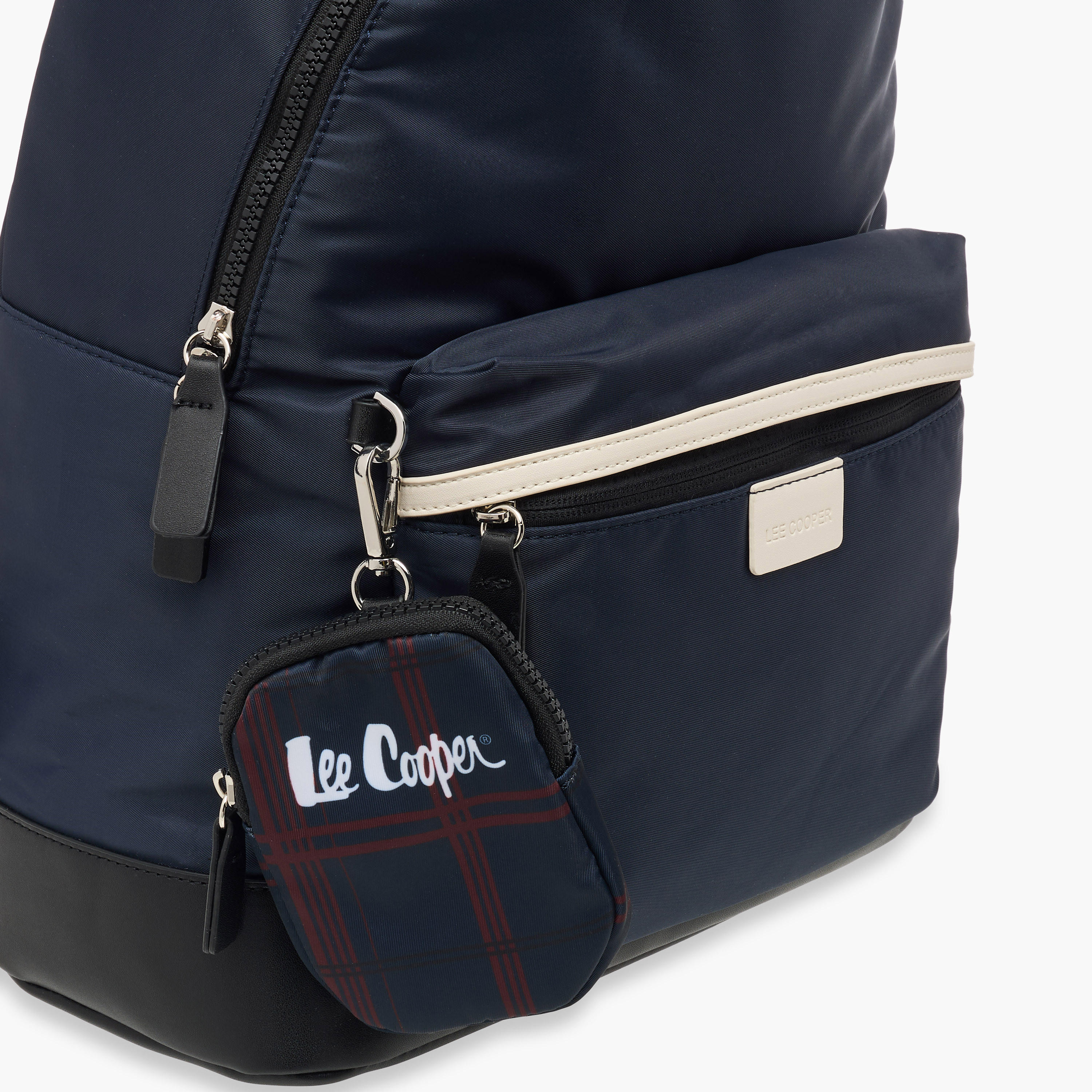 Lee Cooper Solid School Backpack and Zip Closure and Pouch - 31x15x41 cm-women-bagsandwallets-backpacks-image-7