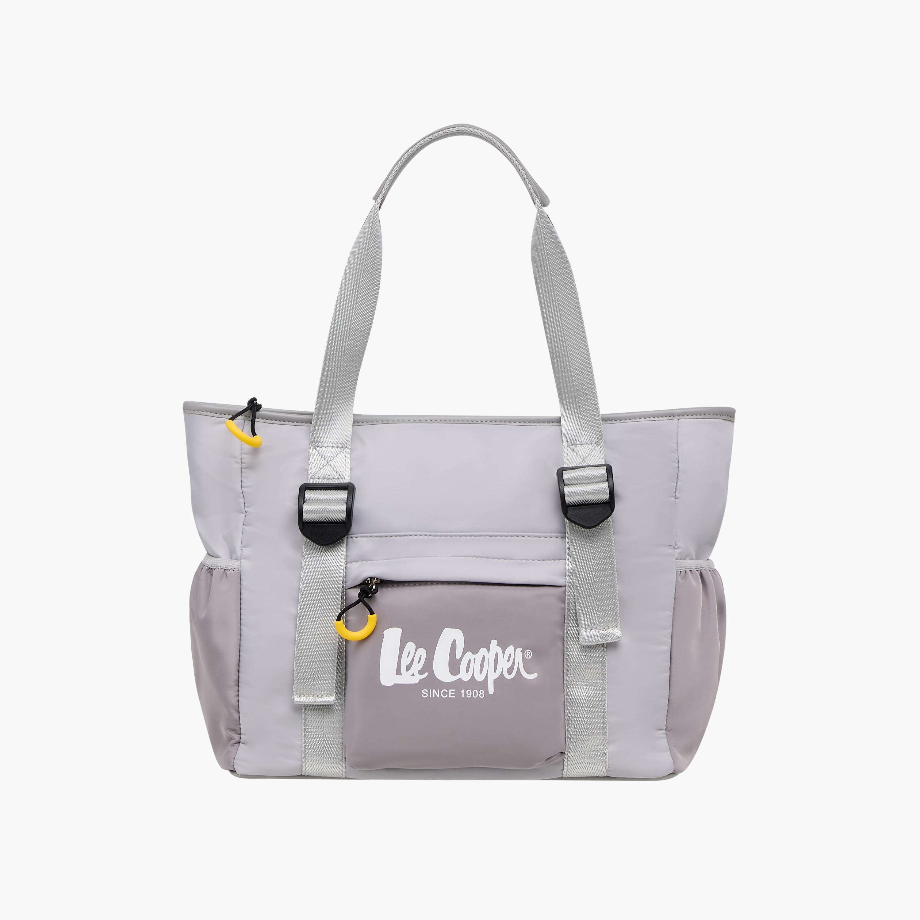 شنطة توت بقوالب ملونة ومقبض مزدوج وسحاب إغلاق من لي كوبر-women-bagsandwallets-handbags-image-1