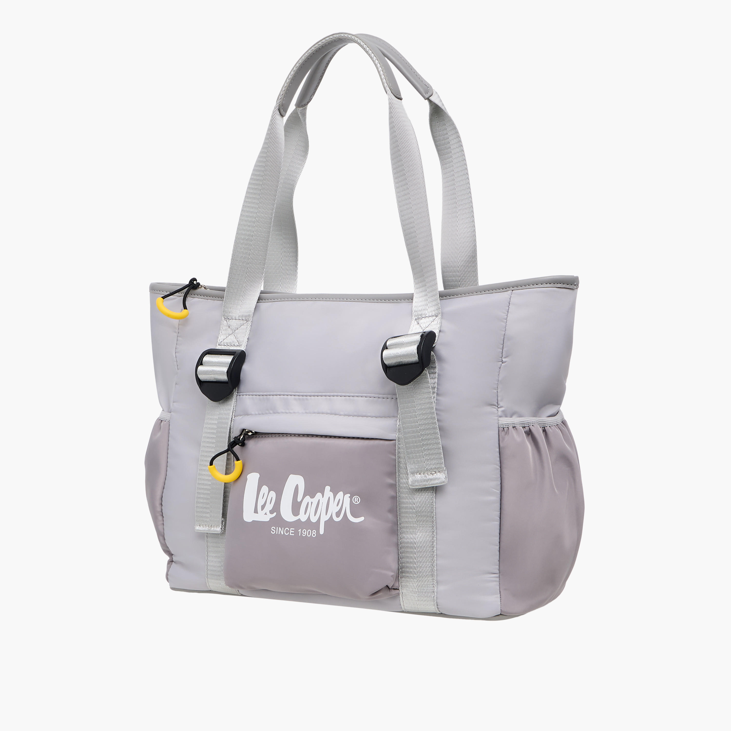 شنطة توت بقوالب ملونة ومقبض مزدوج وسحاب إغلاق من لي كوبر-women-bagsandwallets-handbags-image-3