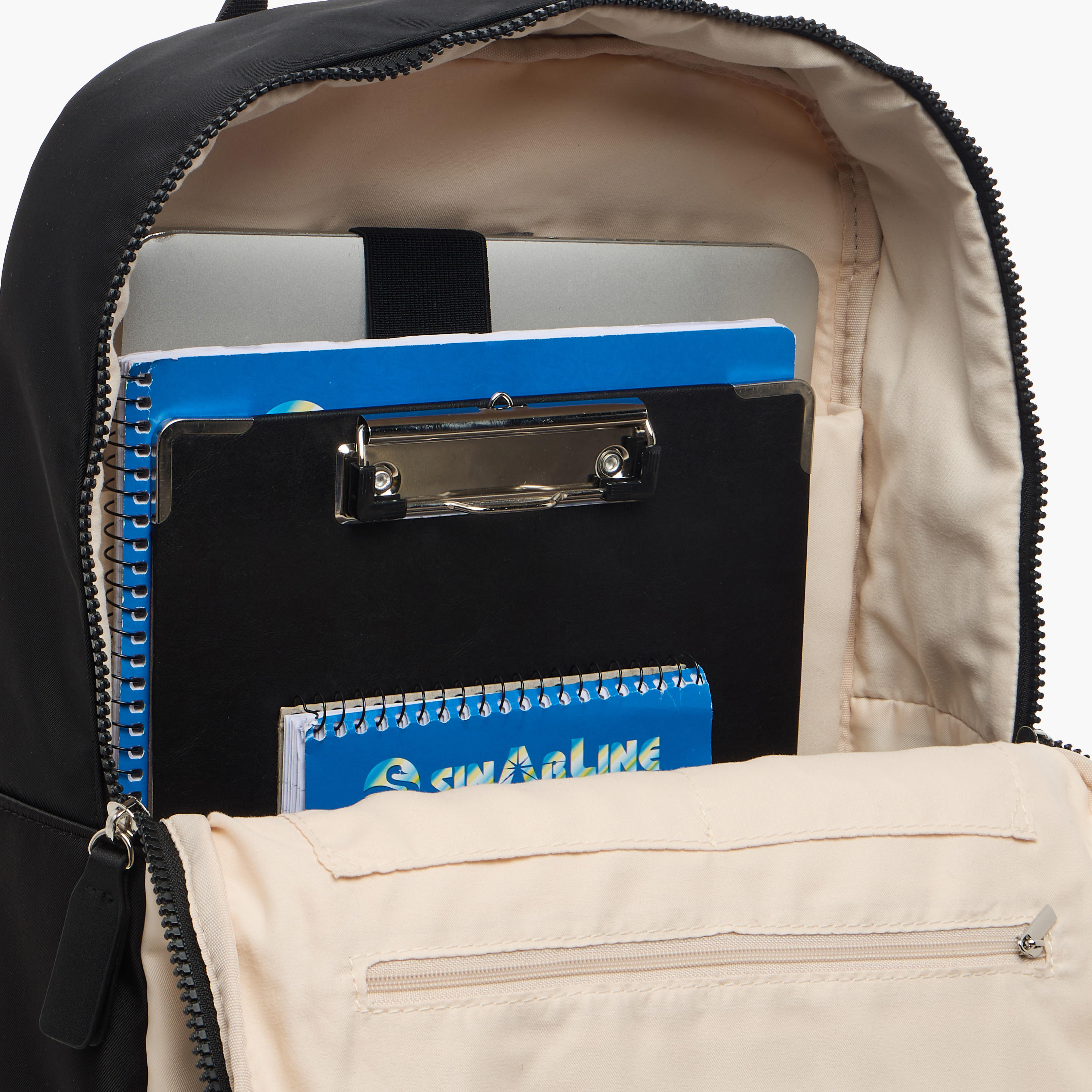 Lee Cooper Colourblock School Backpack with Adjustable Straps and Zip Closure - 31x13x38 cm-women-bagsandwallets-backpacks-image-7