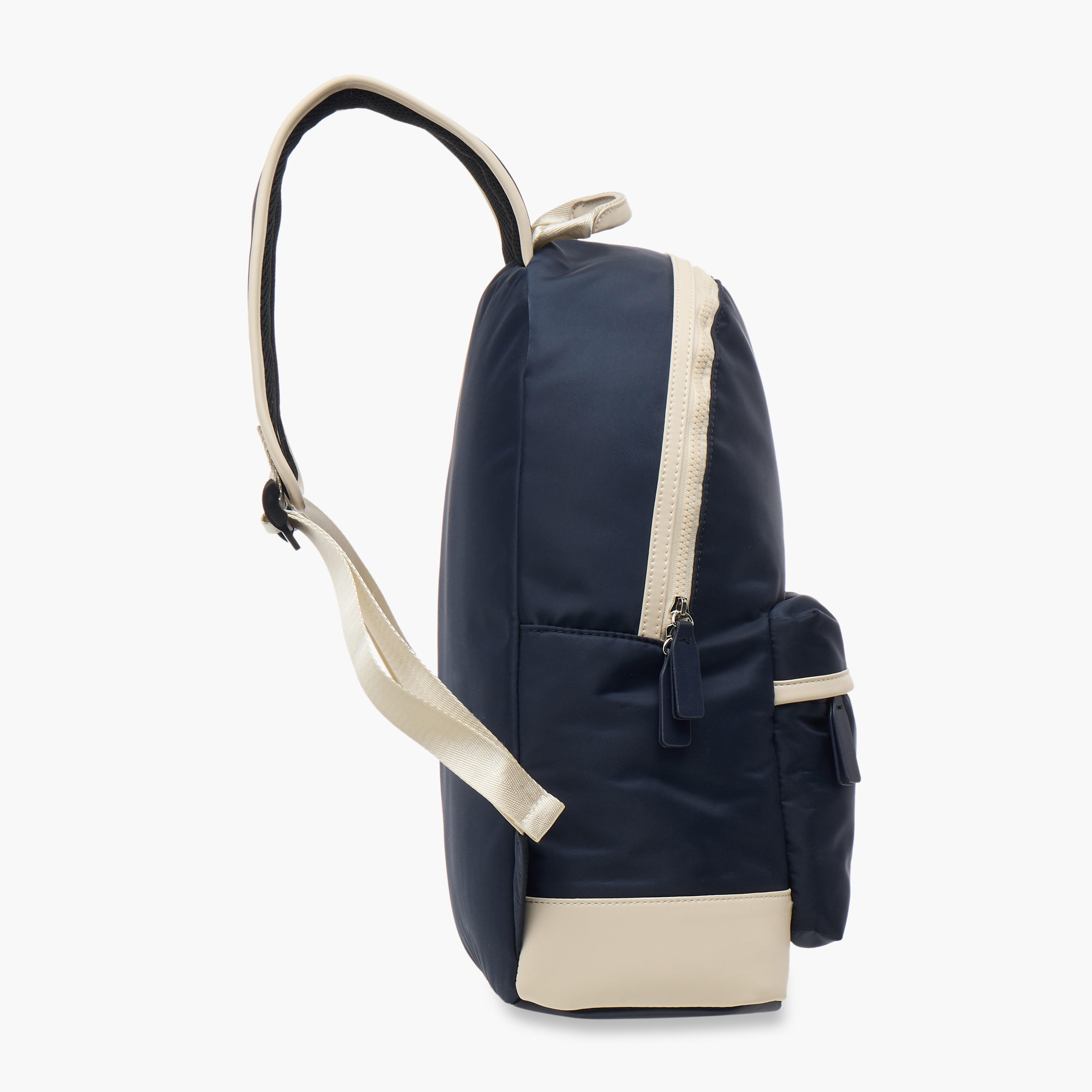 Lee Cooper Panelled School Backpack with Adjustable Straps and Zip Closure - 31x15x40 cm-women-bagsandwallets-backpacks-image-3