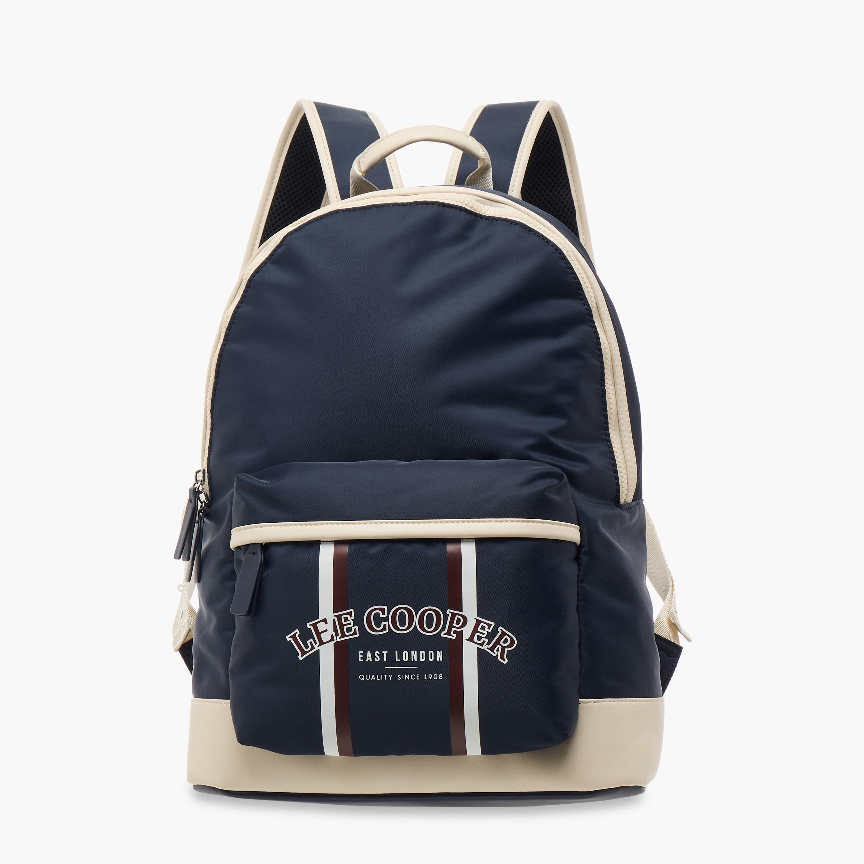 Lee Cooper Panelled School Backpack with Adjustable Straps and Zip Closure - 31x15x40 cm-women-bagsandwallets-backpacks-image-4