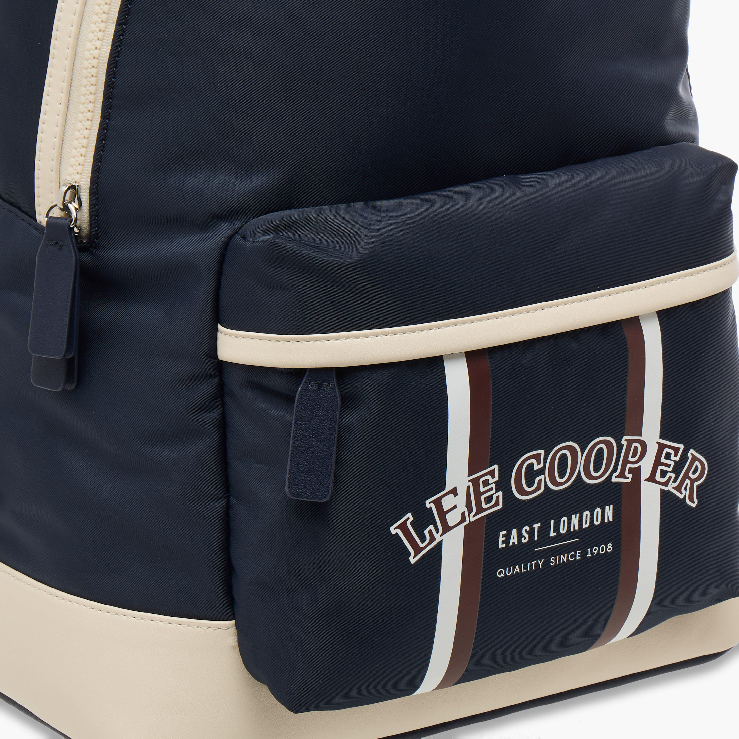 Lee Cooper Panelled School Backpack with Adjustable Straps and Zip Closure - 31x15x40 cm-women-bagsandwallets-backpacks-image-7