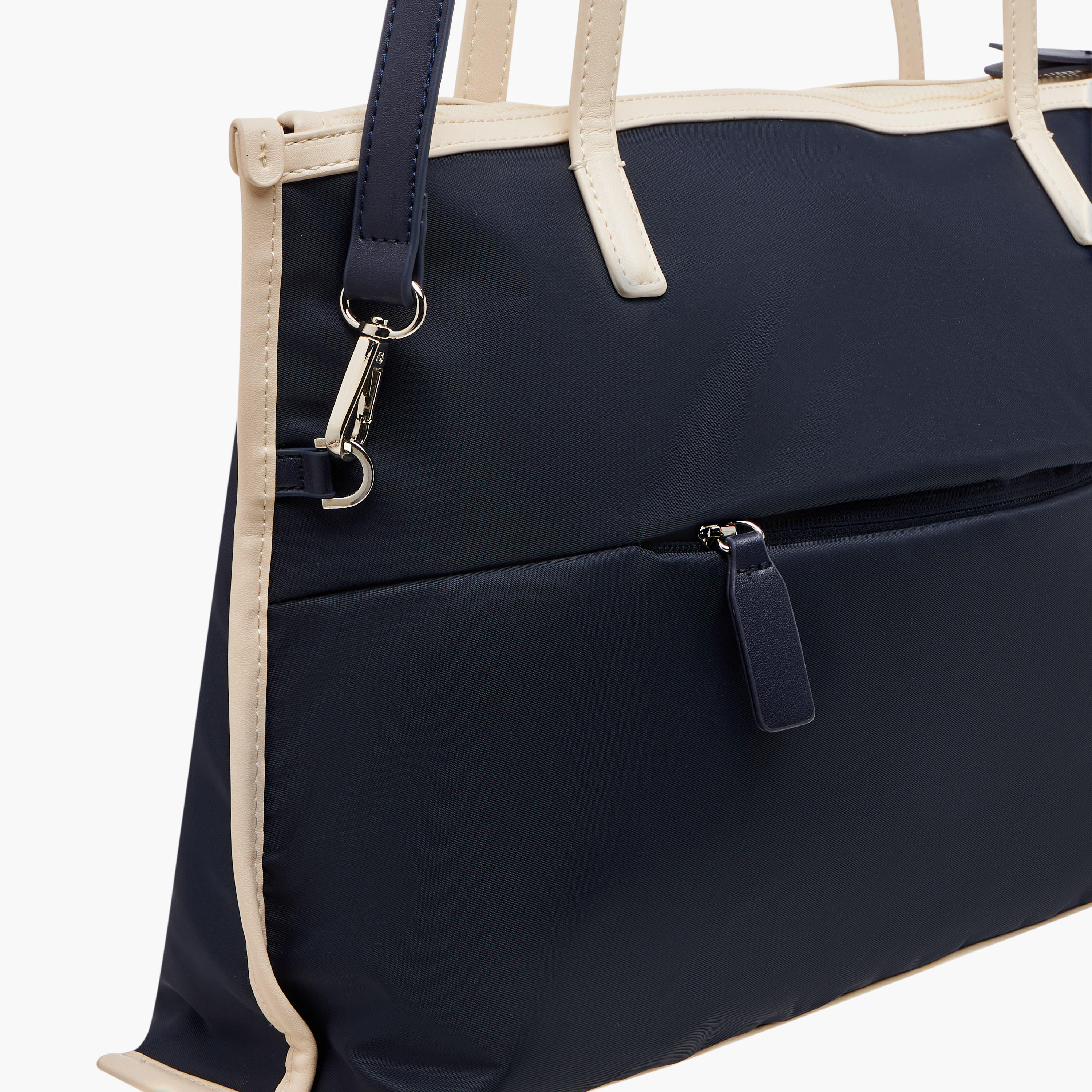 Lee Cooper Logo Print Tote Bag with Double Handle-women-bagsandwallets-handbags-image-6