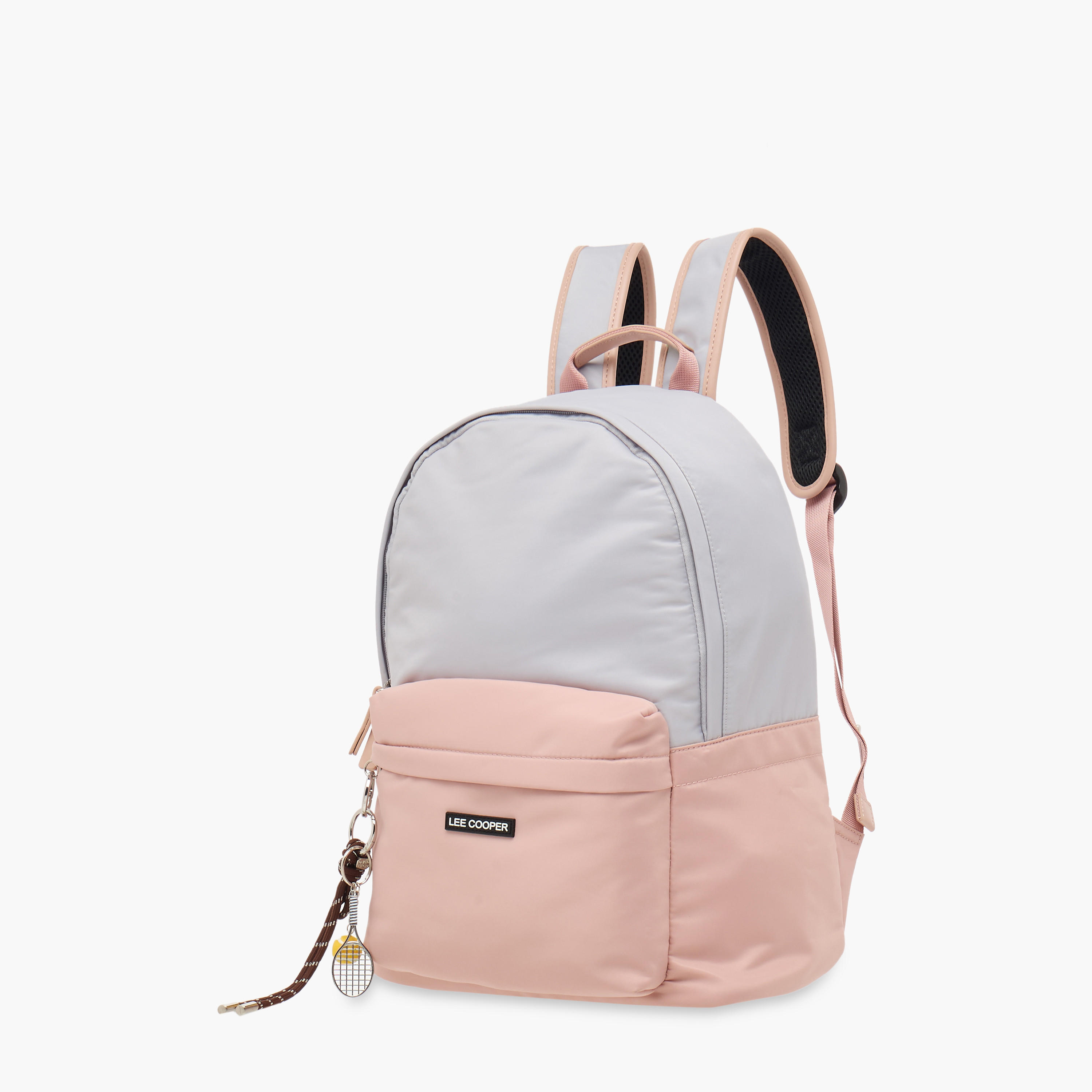 Lee Cooper Colourblock School Backpack with Adjustable Straps and Zip Closure - 32x15x41 cm-women-bagsandwallets-backpacks-image-2