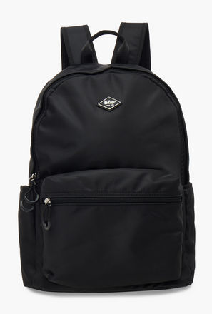 Lee Cooper Solid School Backpack with Adjustable Straps and Zip Closure - 32x16x43 cm-women-bagsandwallets-backpacks-image-1