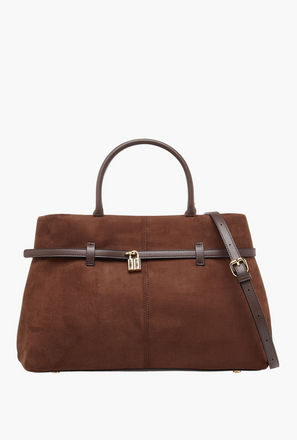 شنطة توتي سادة بحزام قابل للفصل وزر إغلاق من سيليست-women-bagsandwallets-handbags-image-1