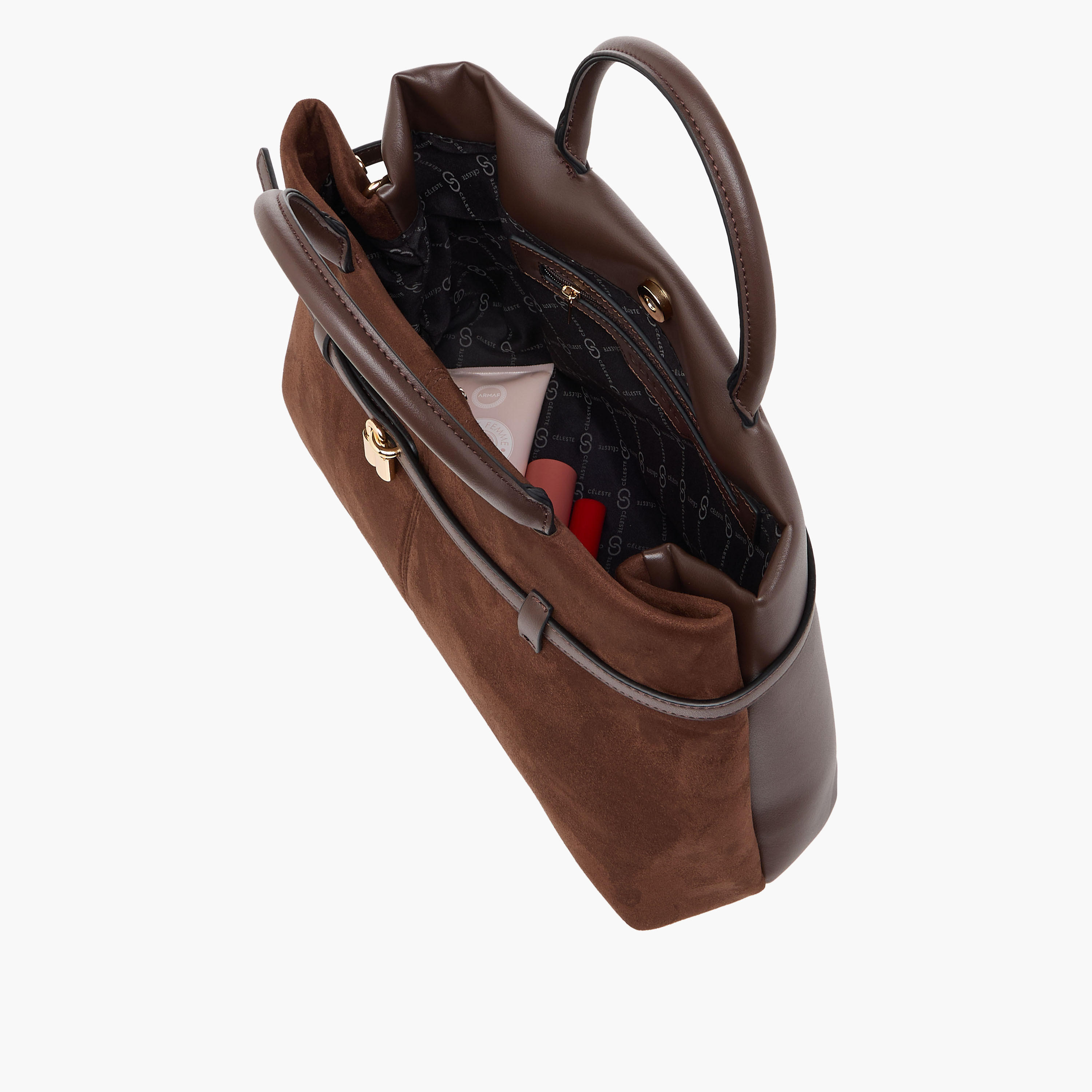 شنطة توتي سادة بحزام قابل للفصل وزر إغلاق من سيليست-women-bagsandwallets-handbags-image-10
