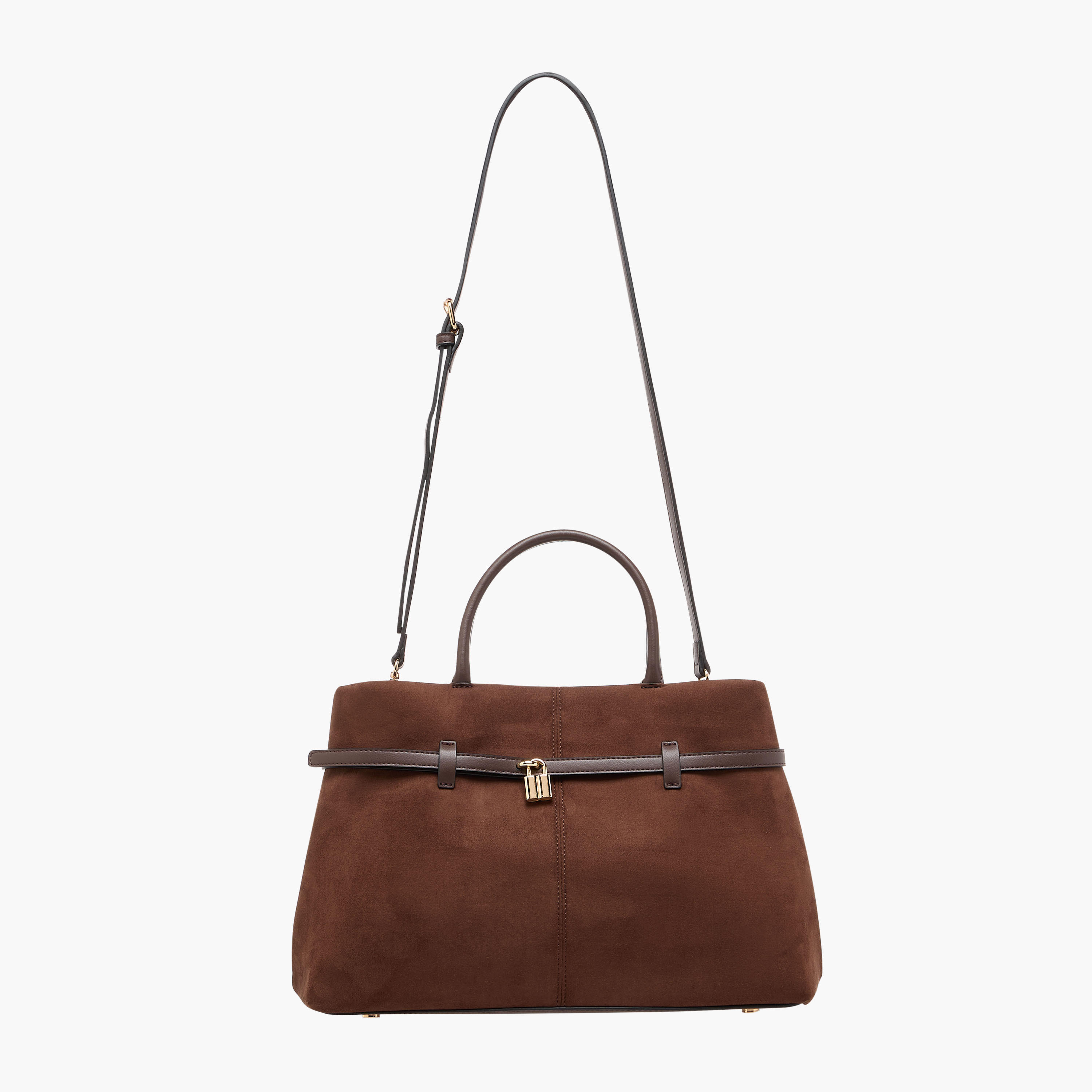 شنطة توتي سادة بحزام قابل للفصل وزر إغلاق من سيليست-women-bagsandwallets-handbags-image-3