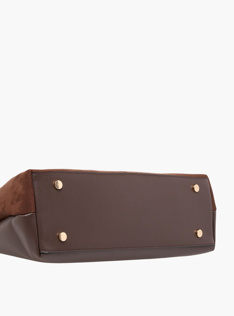 شنطة توتي سادة بحزام قابل للفصل وزر إغلاق من سيليست-women-bagsandwallets-handbags-image-7