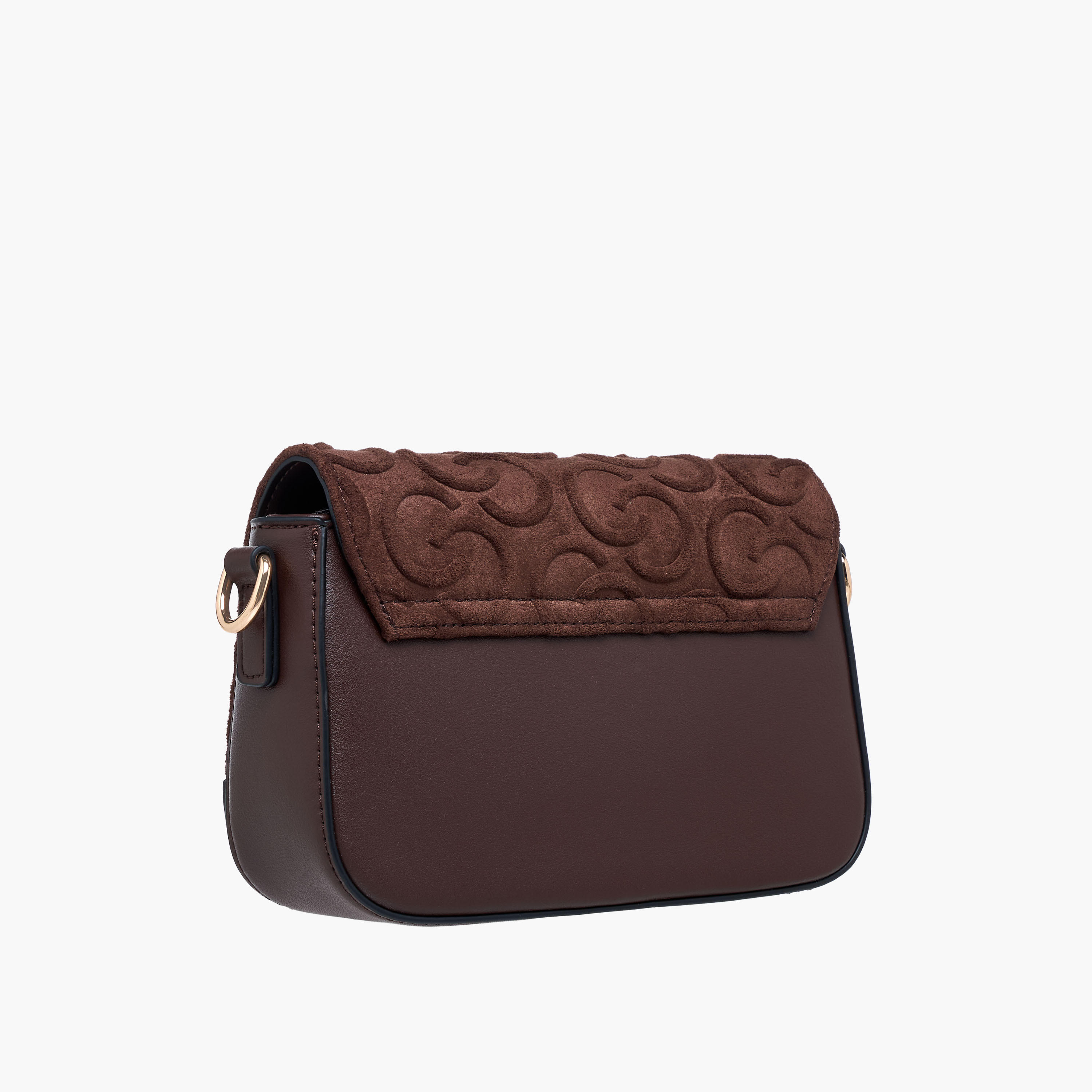 شنطة كروس بودي شمواه بطية إغلاق ونقوش مونوجرام من سيليست-women-bagsandwallets-handbags-image-6