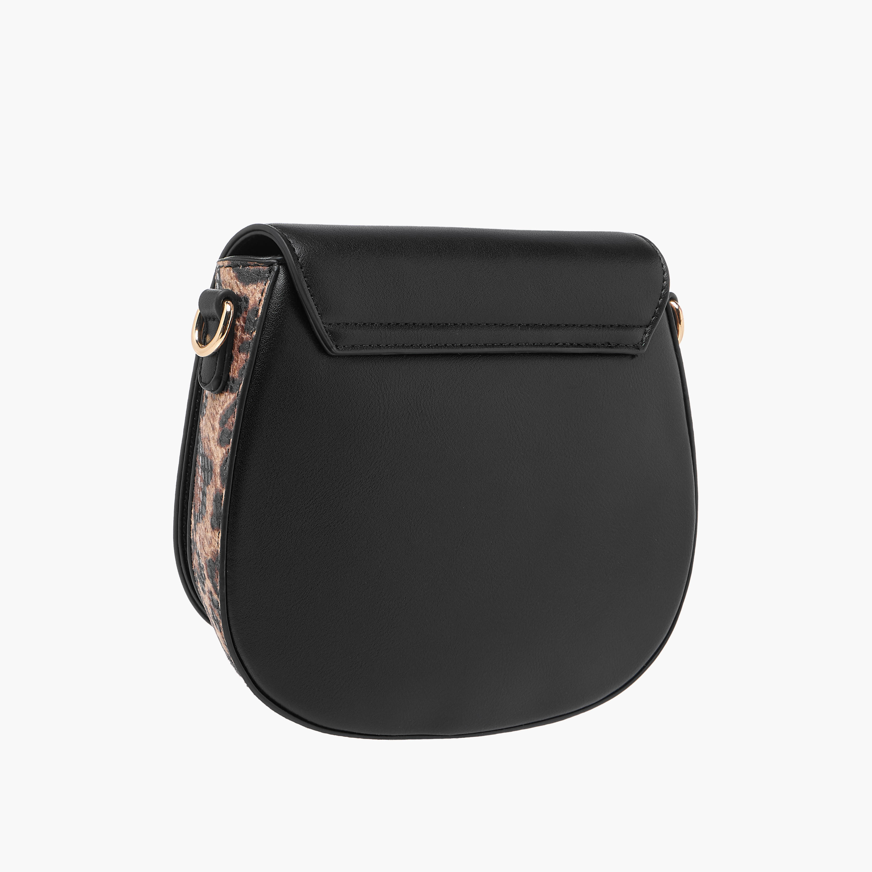 Celeste Animal Print Crossbody Bag with Detachable Chain Strap and Button Closure-women-bagsandwallets-handbags-image-4