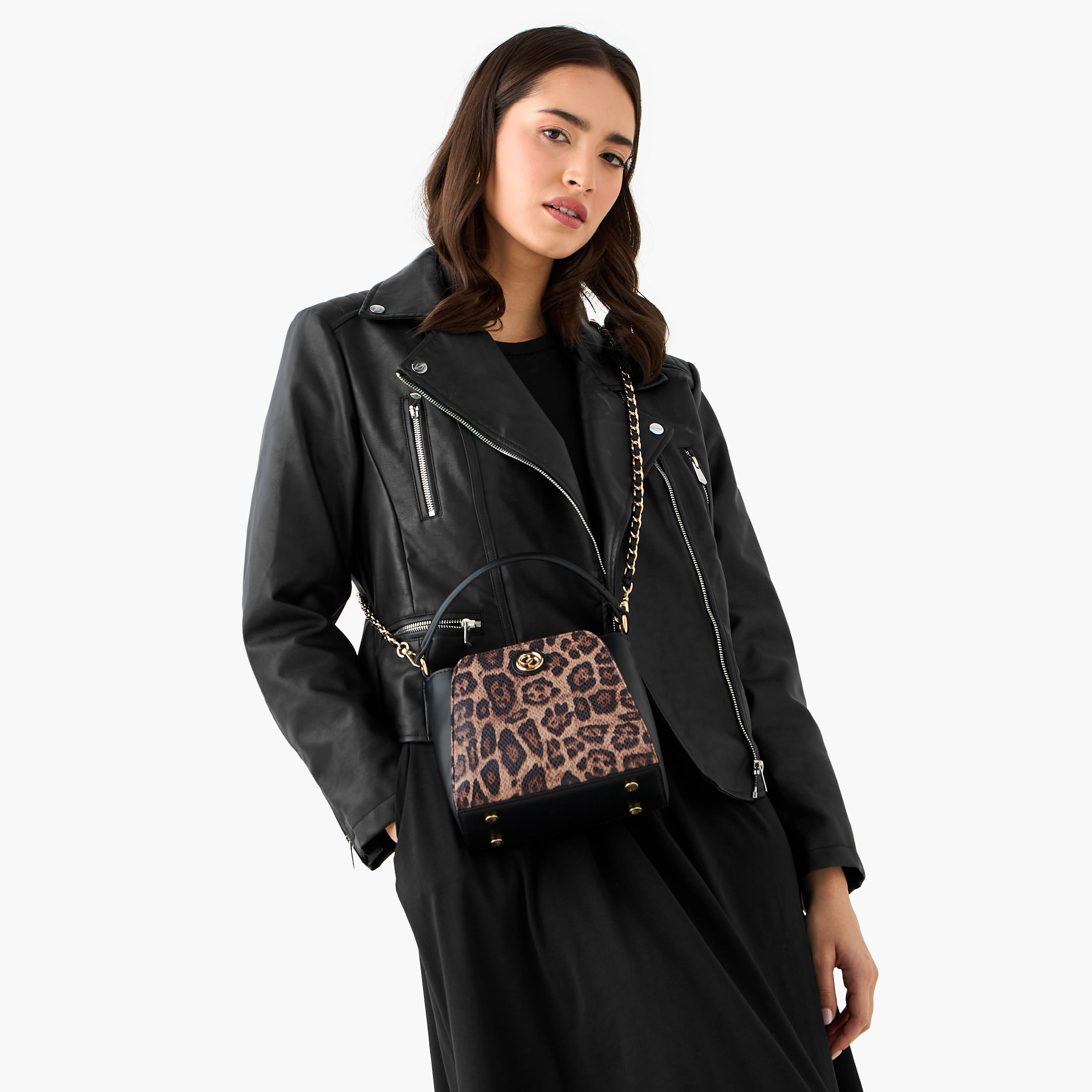 شنطة كتف بطبعات حيوانات بحزام قابل للفصل وسحاب إغلاق من سيليست-women-bagsandwallets-handbags-image-2