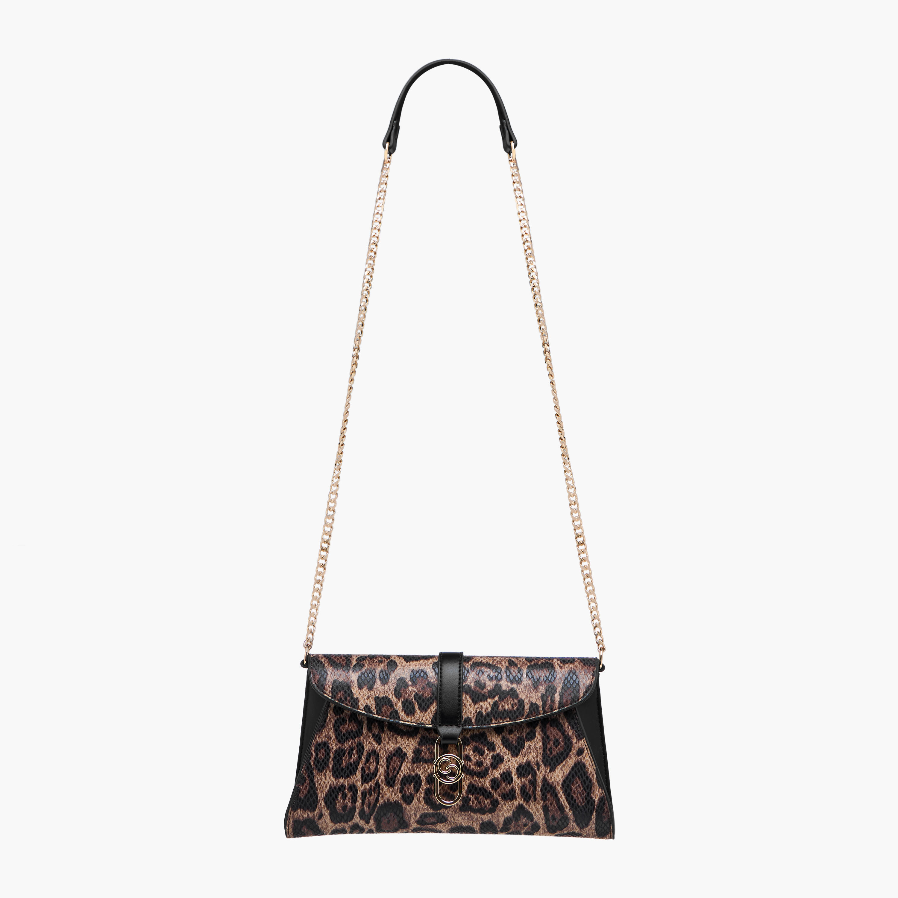 شنطة كروس بودي بحزام سلسلة وطية إغلاق وطبعات حيوانات من سيليست-women-bagsandwallets-handbags-image-3