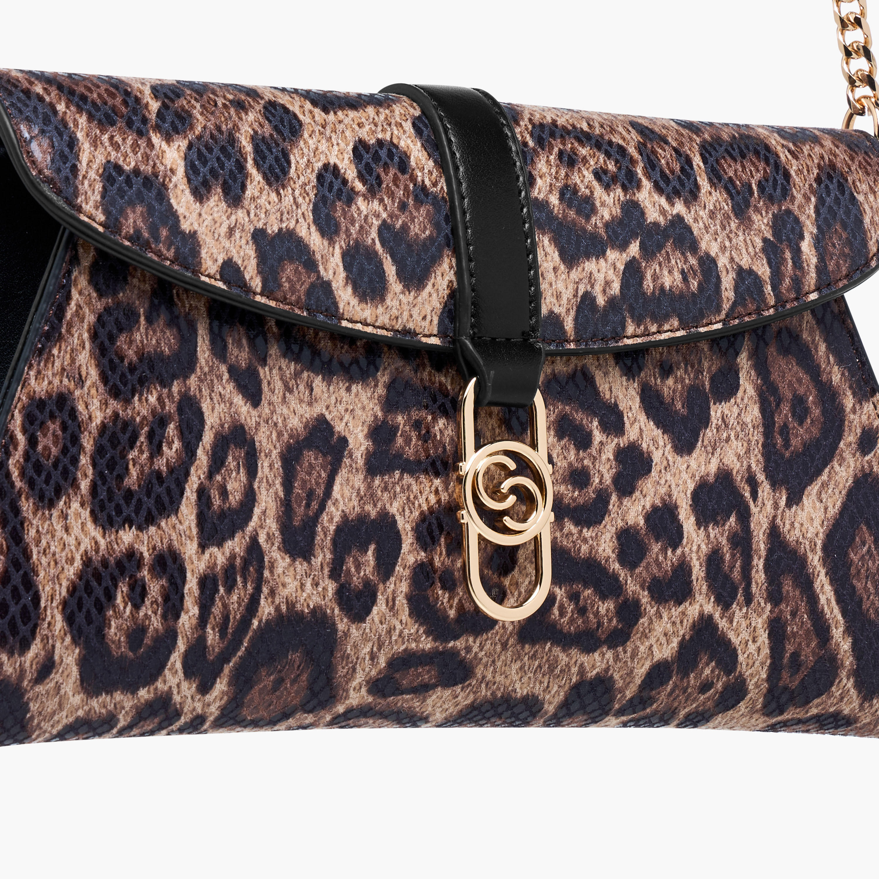 شنطة كروس بودي بحزام سلسلة وطية إغلاق وطبعات حيوانات من سيليست-women-bagsandwallets-handbags-image-5