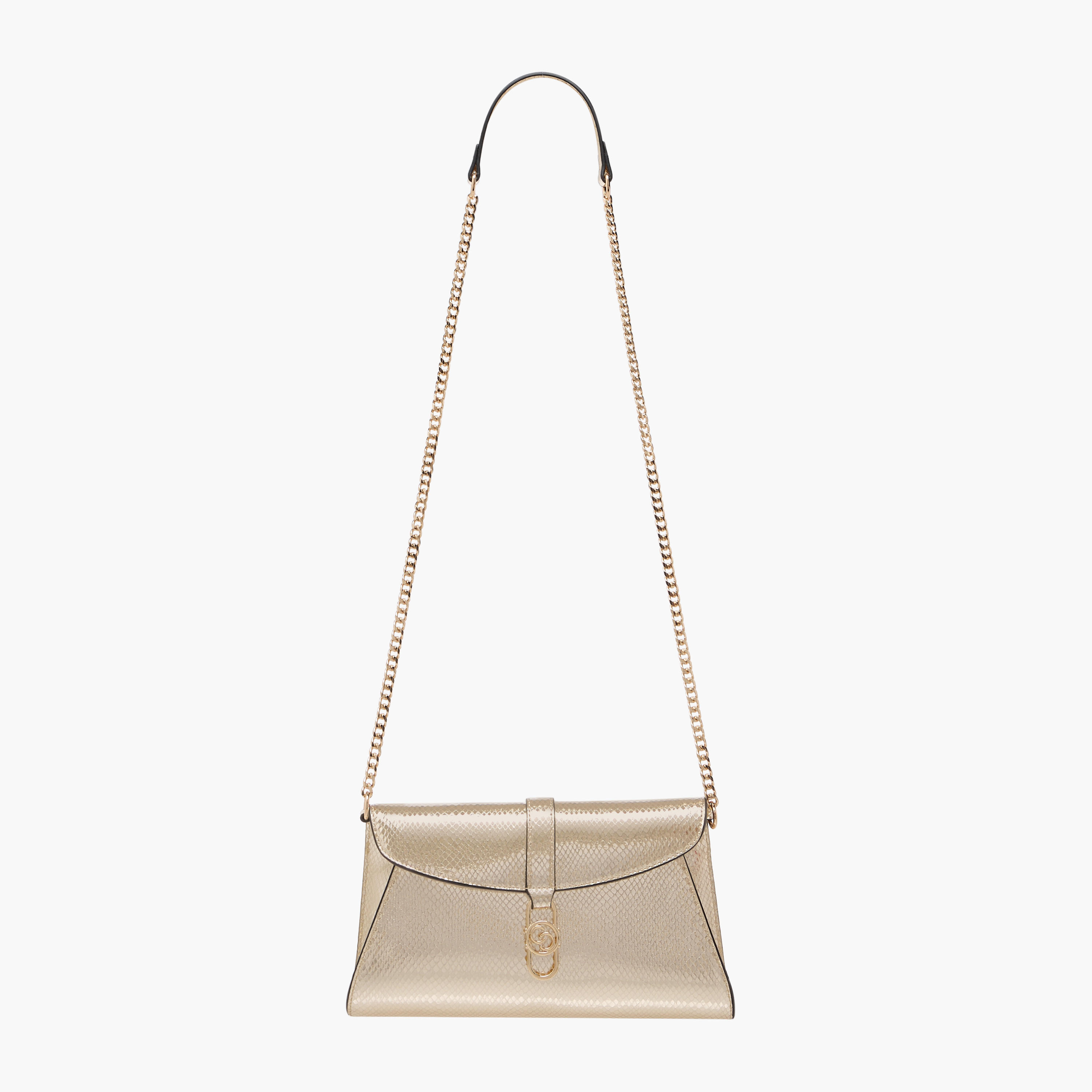 Celeste Textured Crossbody Bag with Chain Strap and Flap Closure-women-bagsandwallets-handbags-image-3
