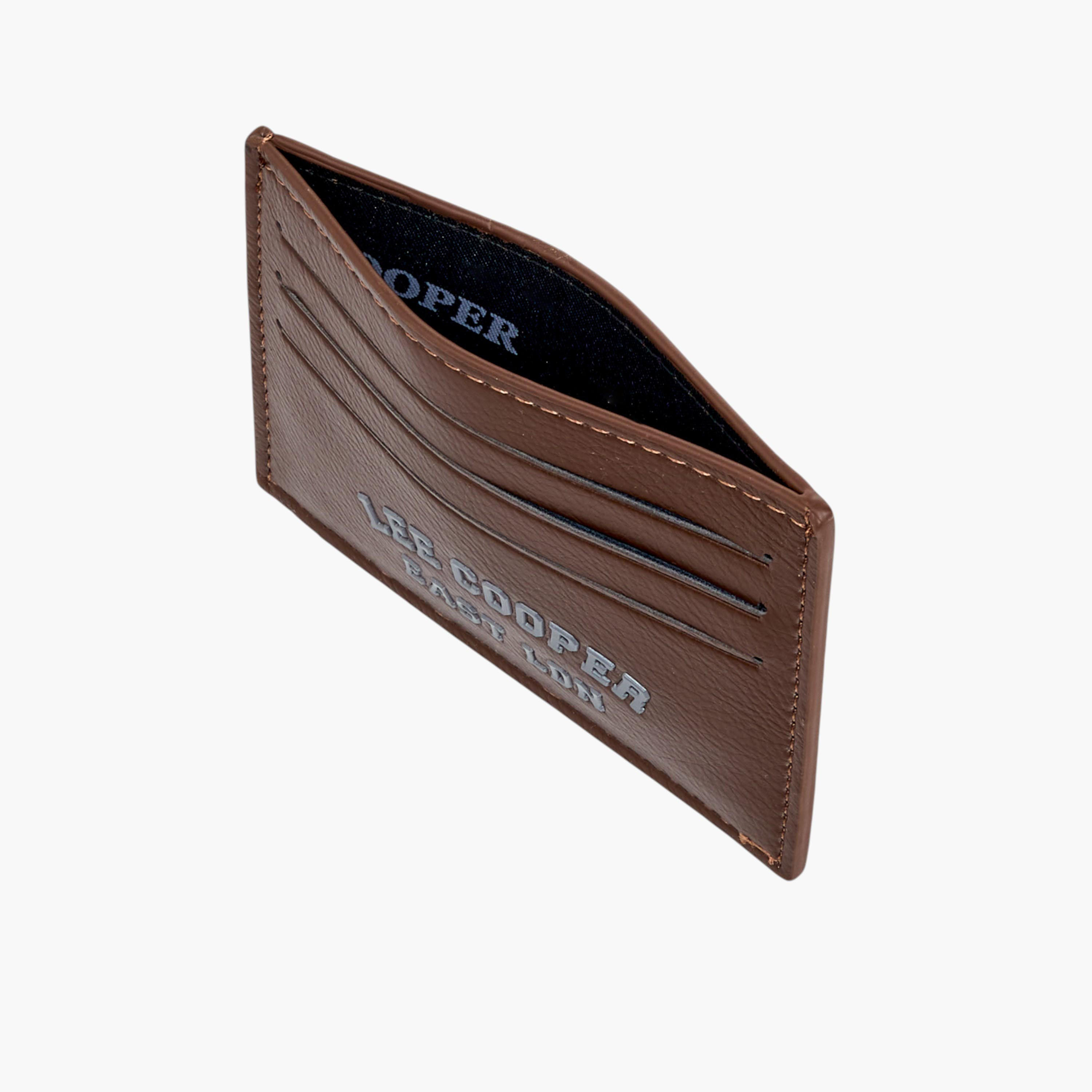 Lee Cooper Printed Card Holder with Open Top-men-beltsandwallets-wallets-image-3