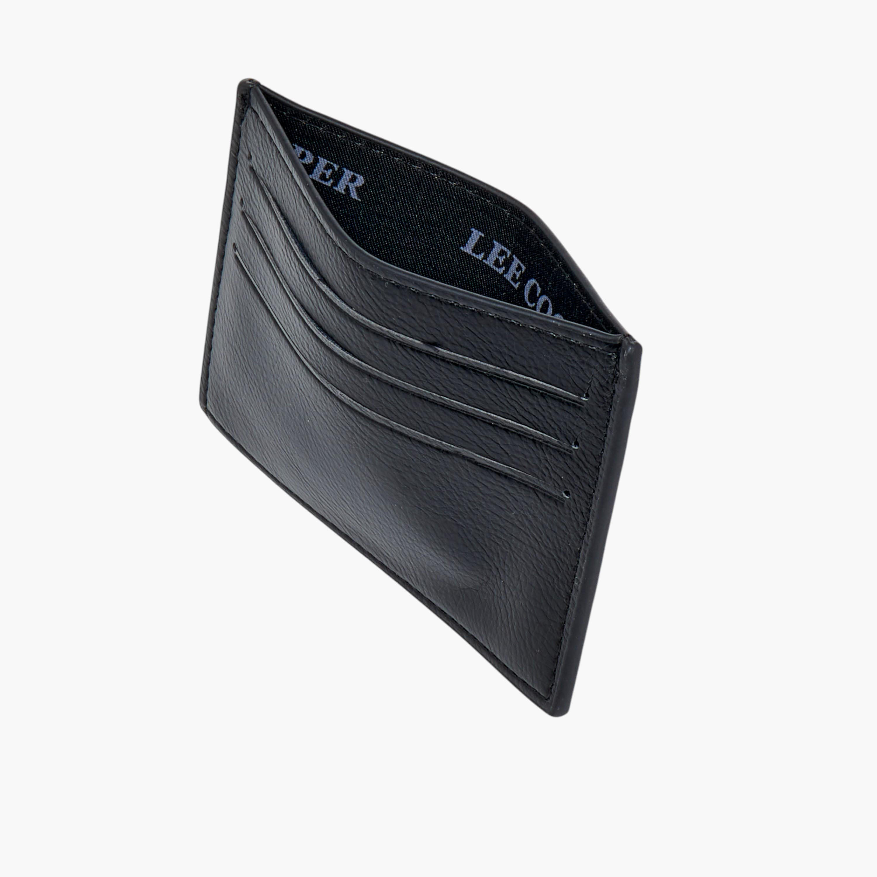 Lee Cooper Printed Card Holder with Open Top-men-beltsandwallets-wallets-image-2