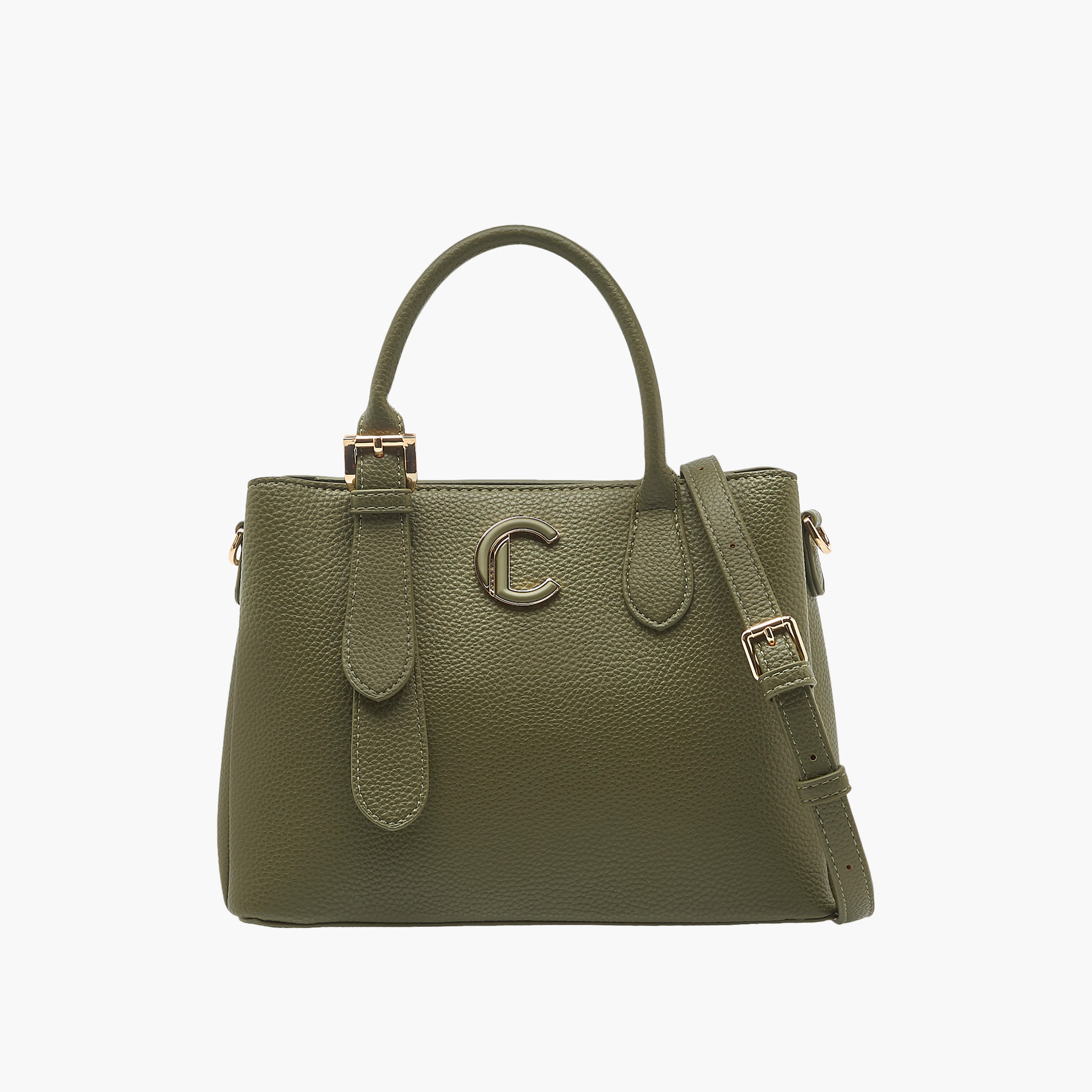 Le Confort Textured Tote Bag with Detachable Strap and Zip Closure-women-bagsandwallets-handbags-image-1