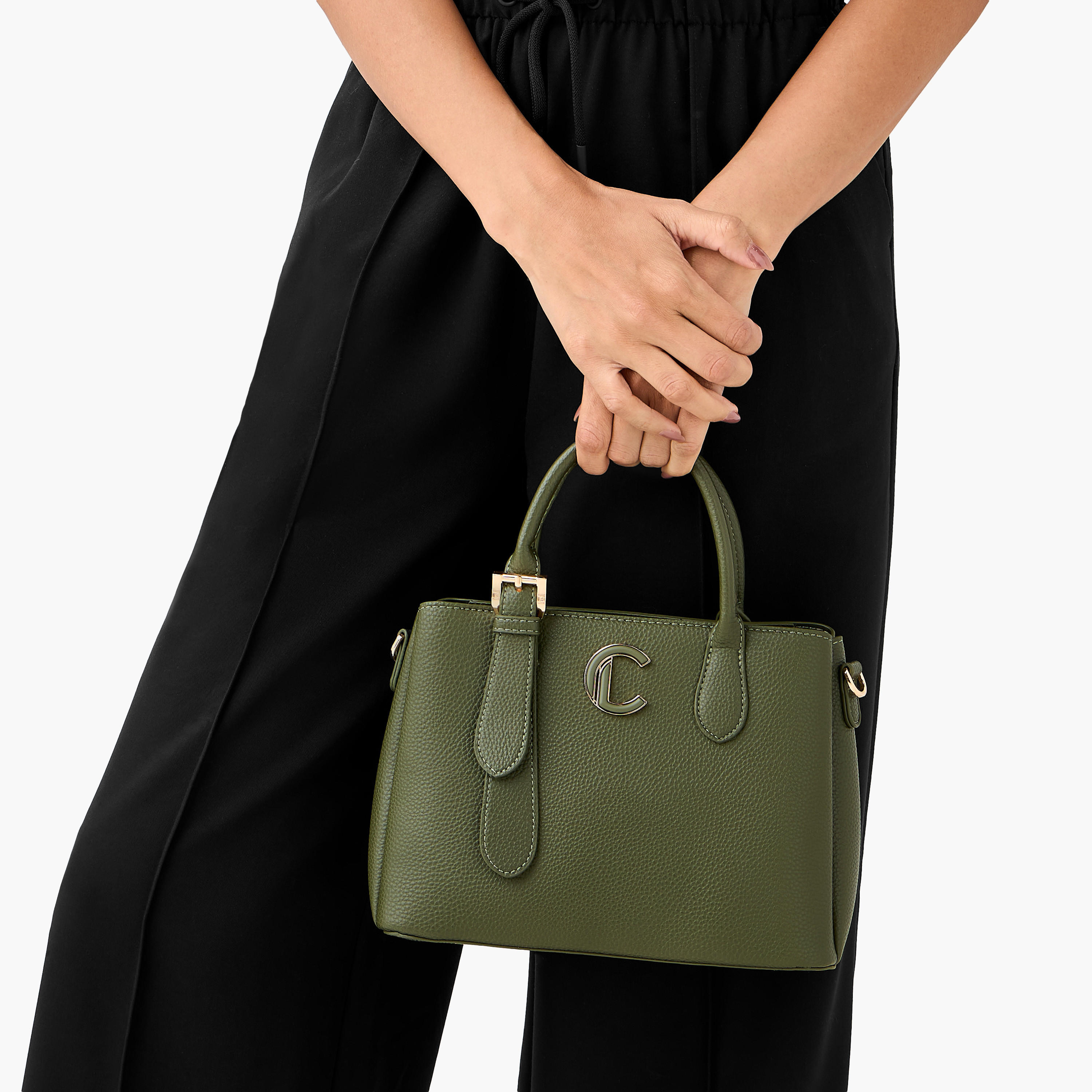 Le Confort Textured Tote Bag with Detachable Strap and Zip Closure-women-bagsandwallets-handbags-image-10