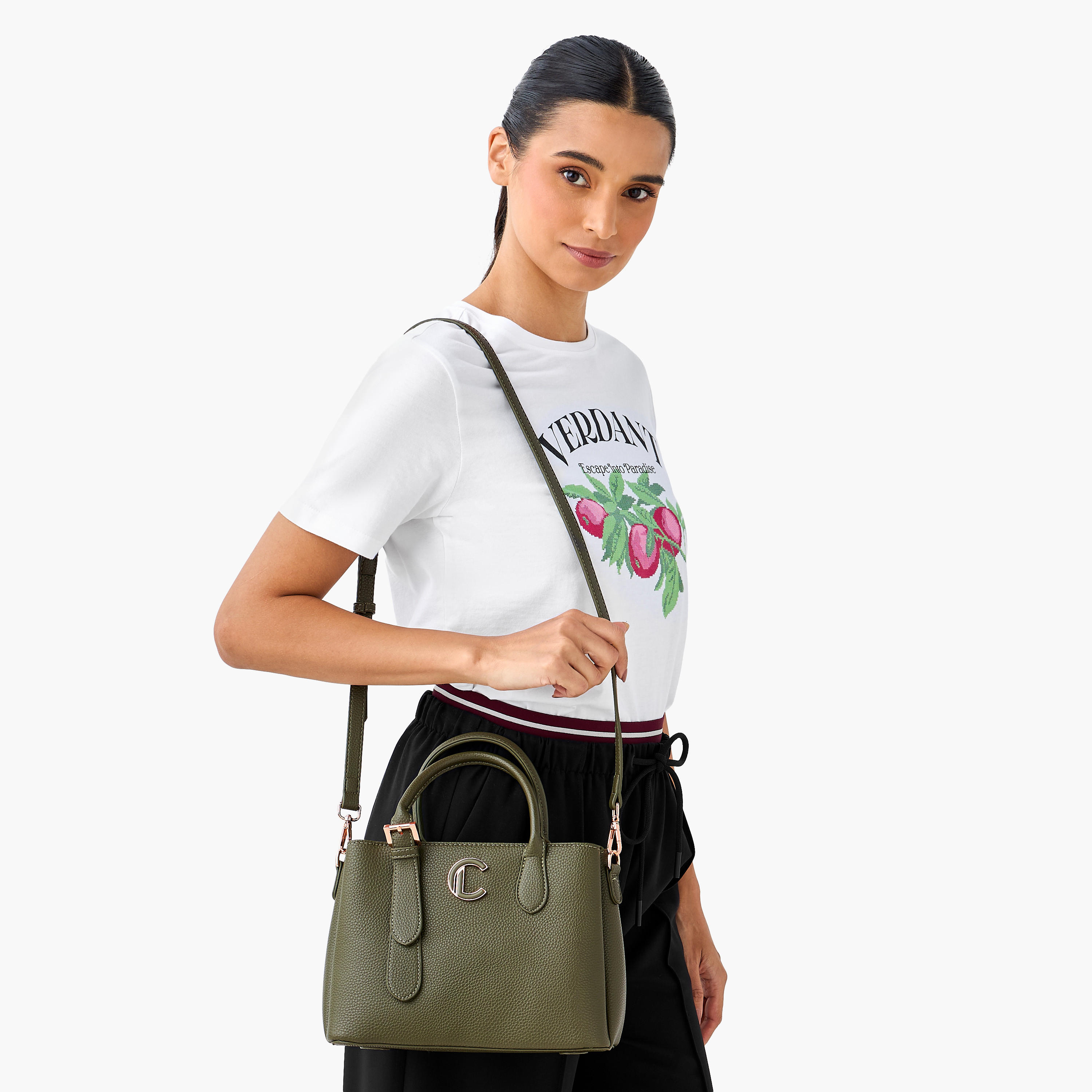 Le Confort Textured Tote Bag with Detachable Strap and Zip Closure-women-bagsandwallets-handbags-image-2