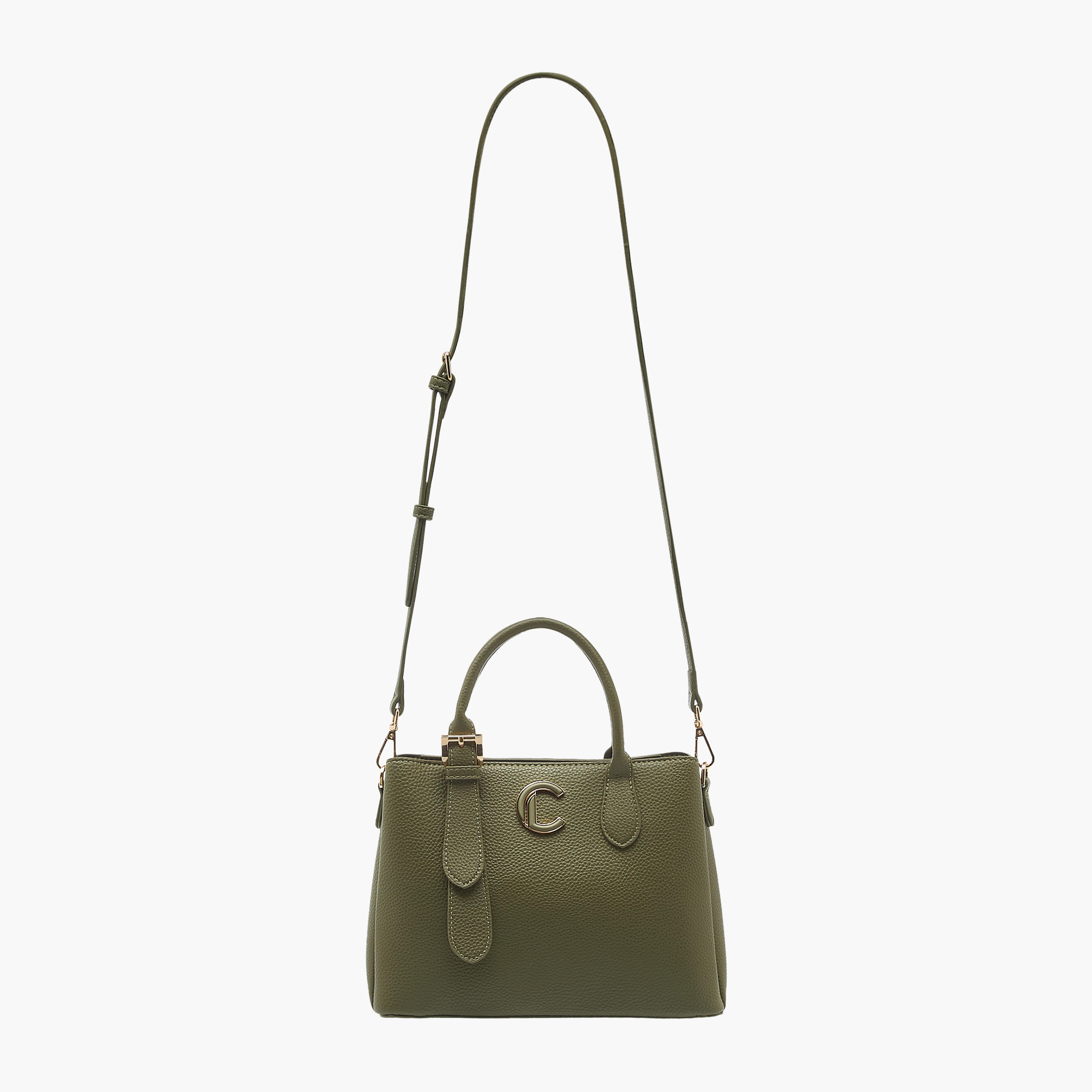 Le Confort Textured Tote Bag with Detachable Strap and Zip Closure-women-bagsandwallets-handbags-image-3