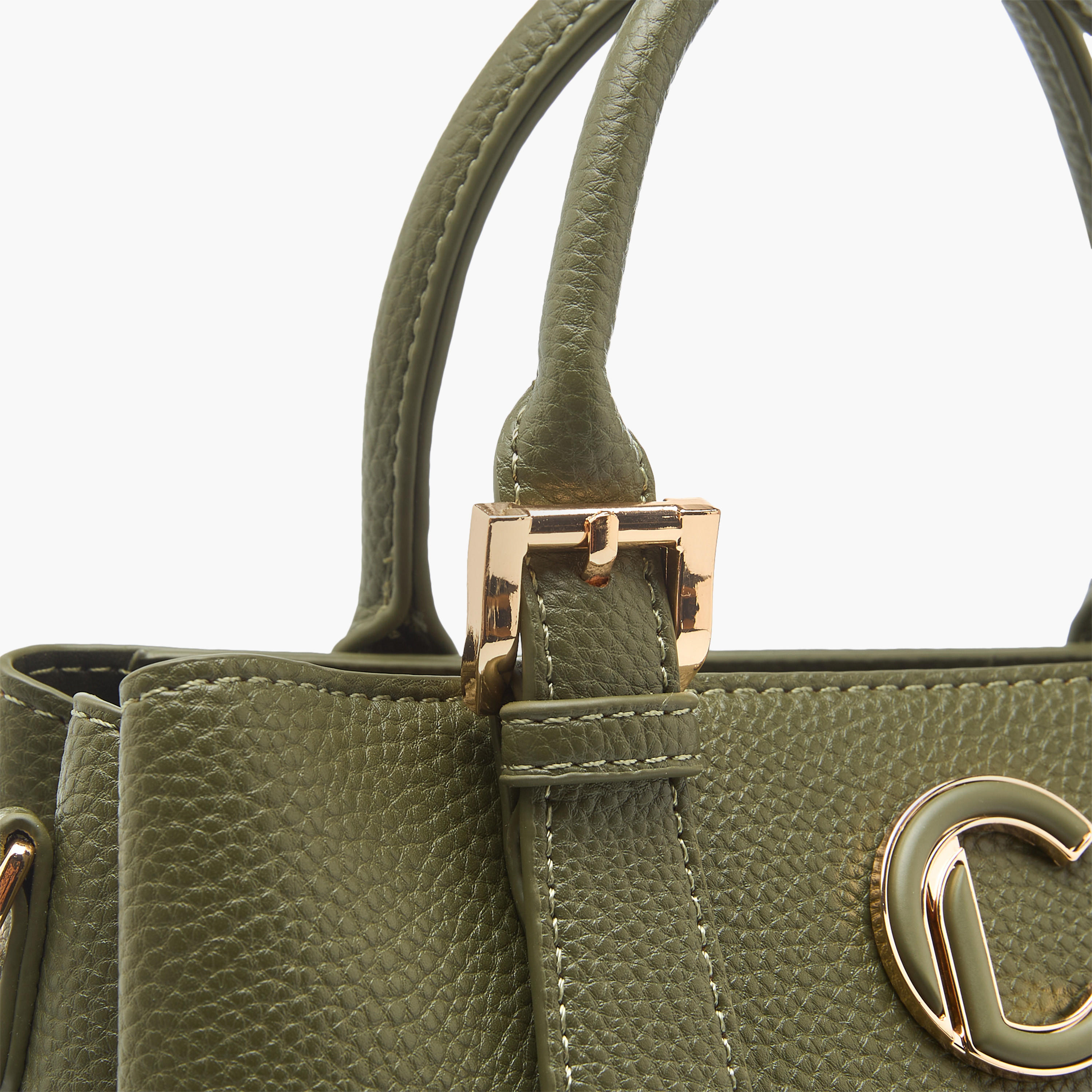 Le Confort Textured Tote Bag with Detachable Strap and Zip Closure-women-bagsandwallets-handbags-image-7