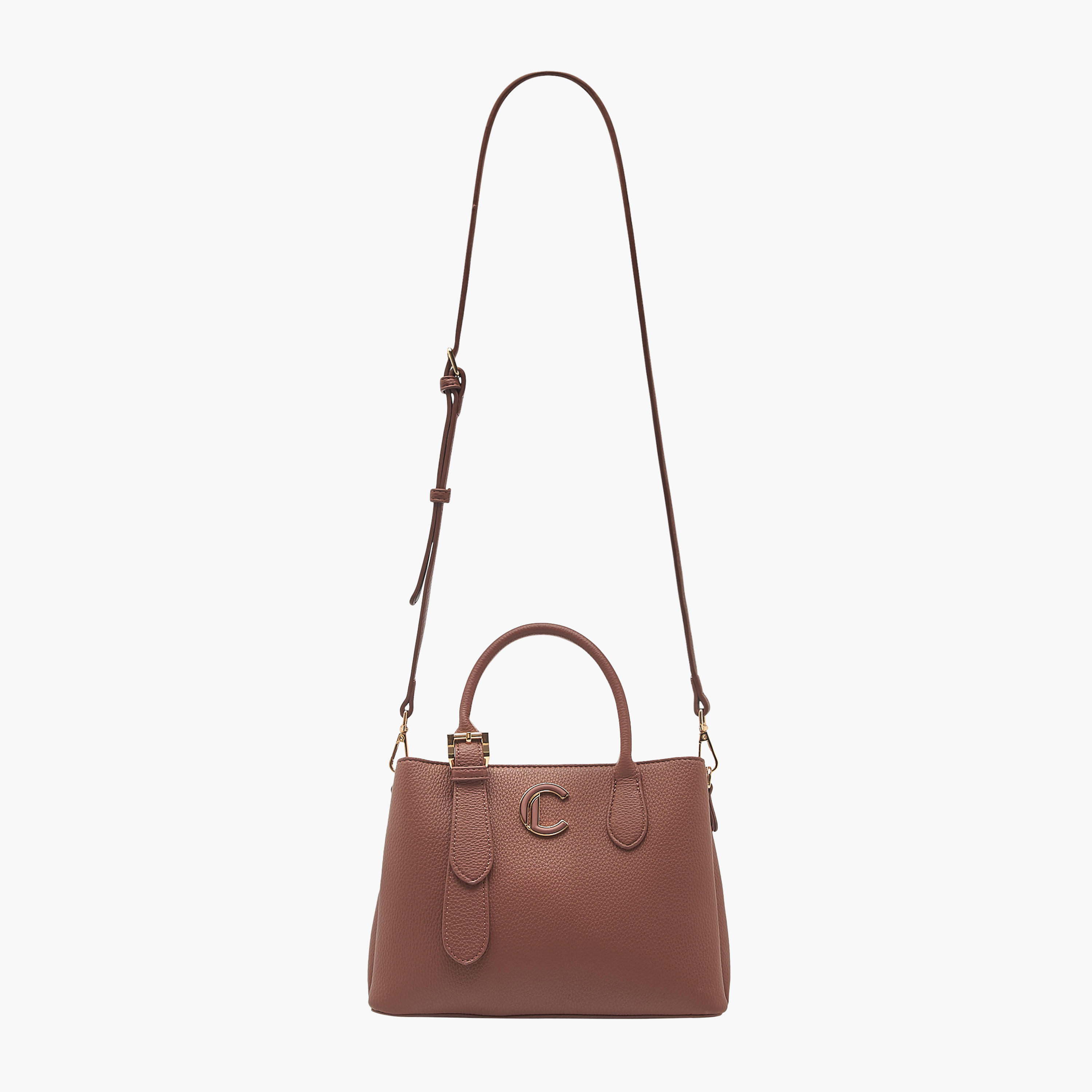 Le Confort Textured Tote Bag with Detachable Strap and Zip Closure-women-bagsandwallets-handbags-image-3