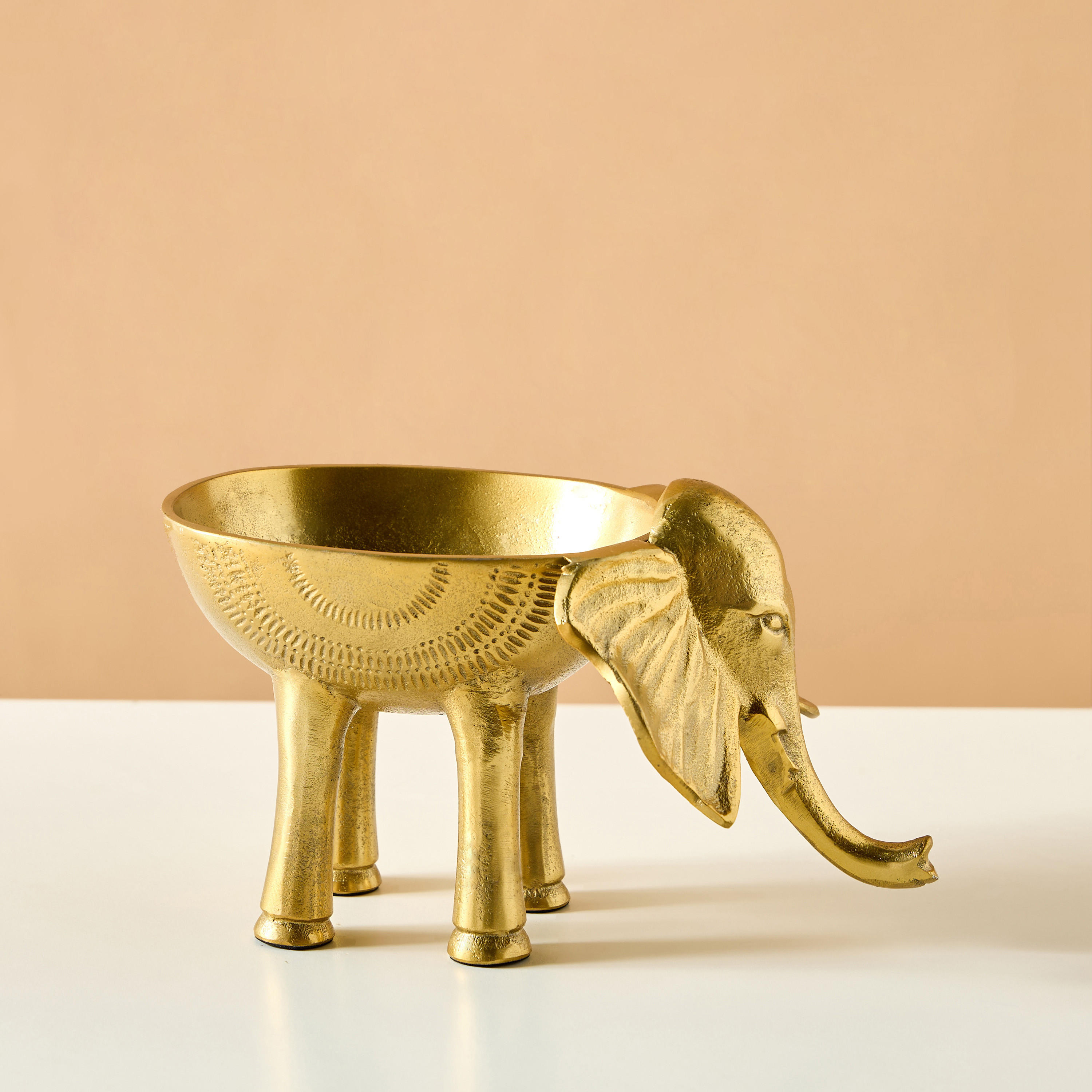 Decorative Elephant Bowl - 16 cms-household-decor-vasesandbowls-image-2
